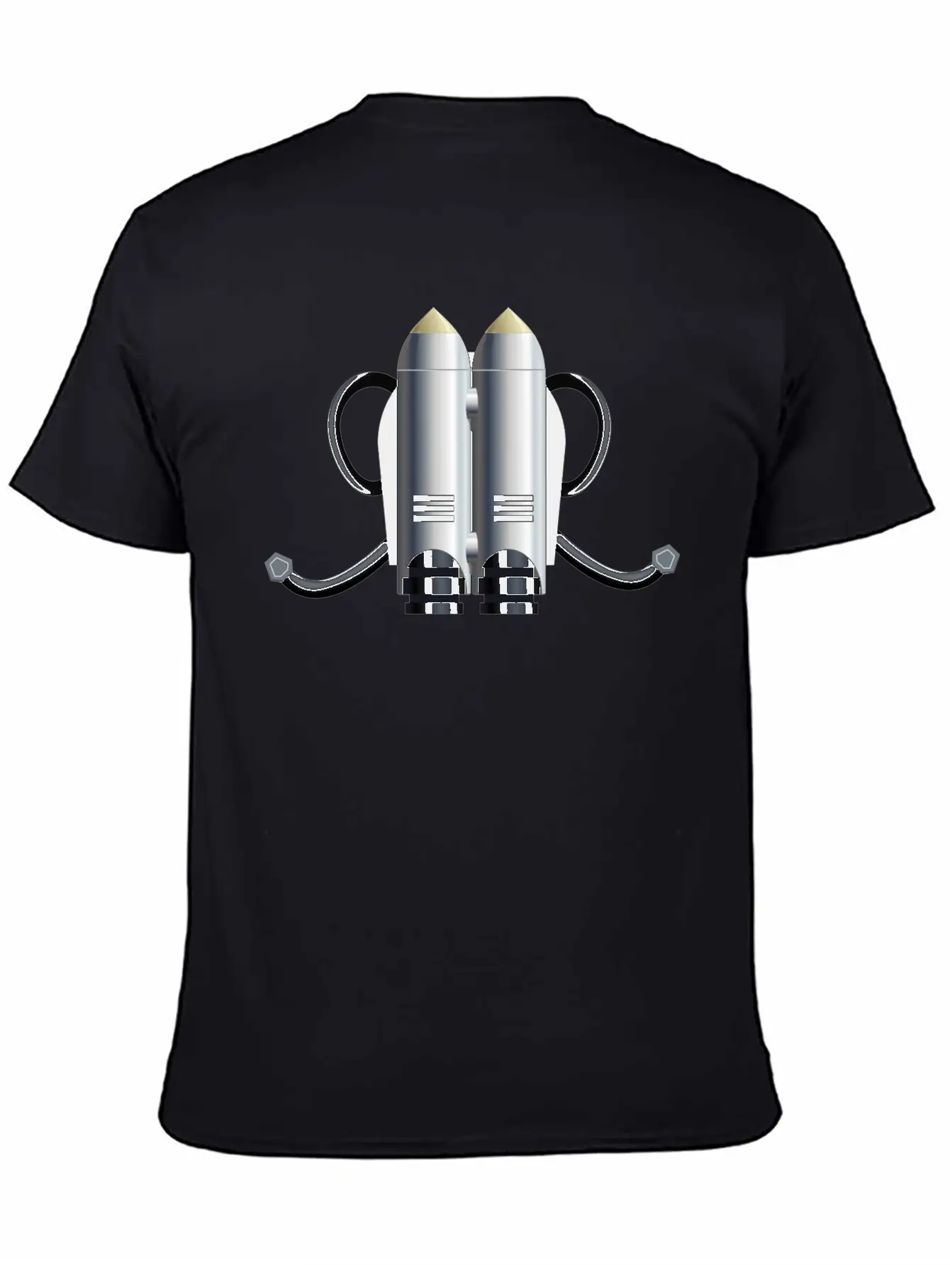 Rakete Rocket Space Shuttle Ufo Raumschiff Mond Mo Unisex Short Sleeve Soft Cotton T-Shirt – Casual Everyday Wear