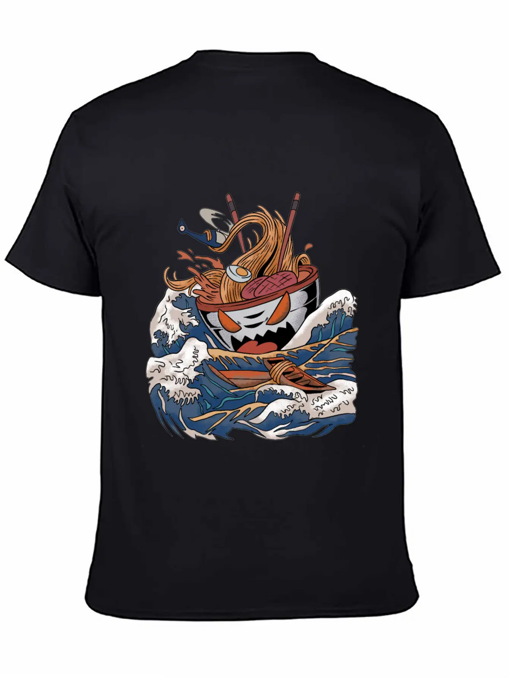 Ramen Tsunami Japanese Noodle Soup Asian Food Gift Casual Graphic T-Shirt – Simple And Comfortable Daily Wear