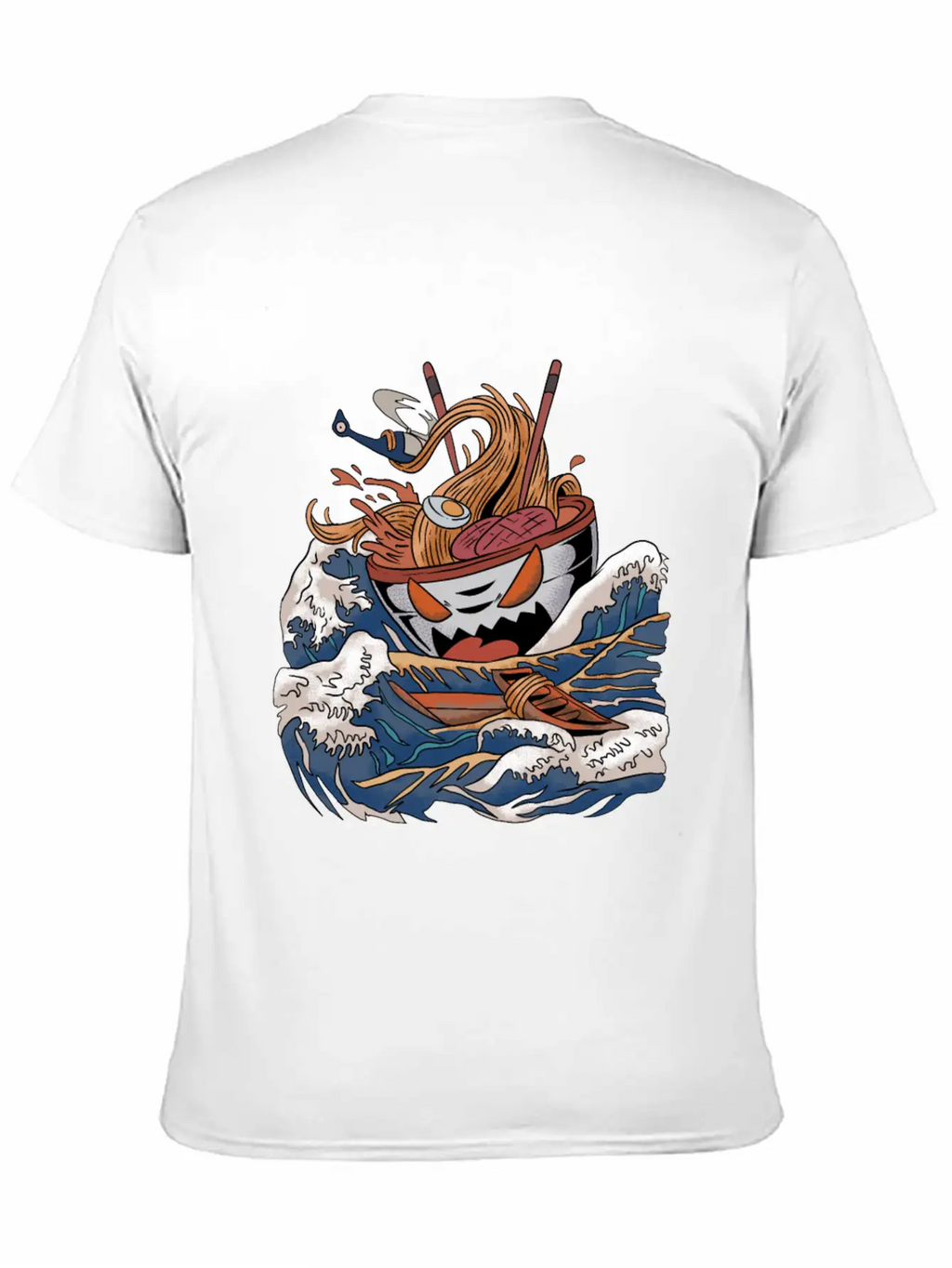 Ramen Tsunami Japanese Noodle Soup Asian Food Gift Casual Graphic T-Shirt – Simple And Comfortable Daily Wear
