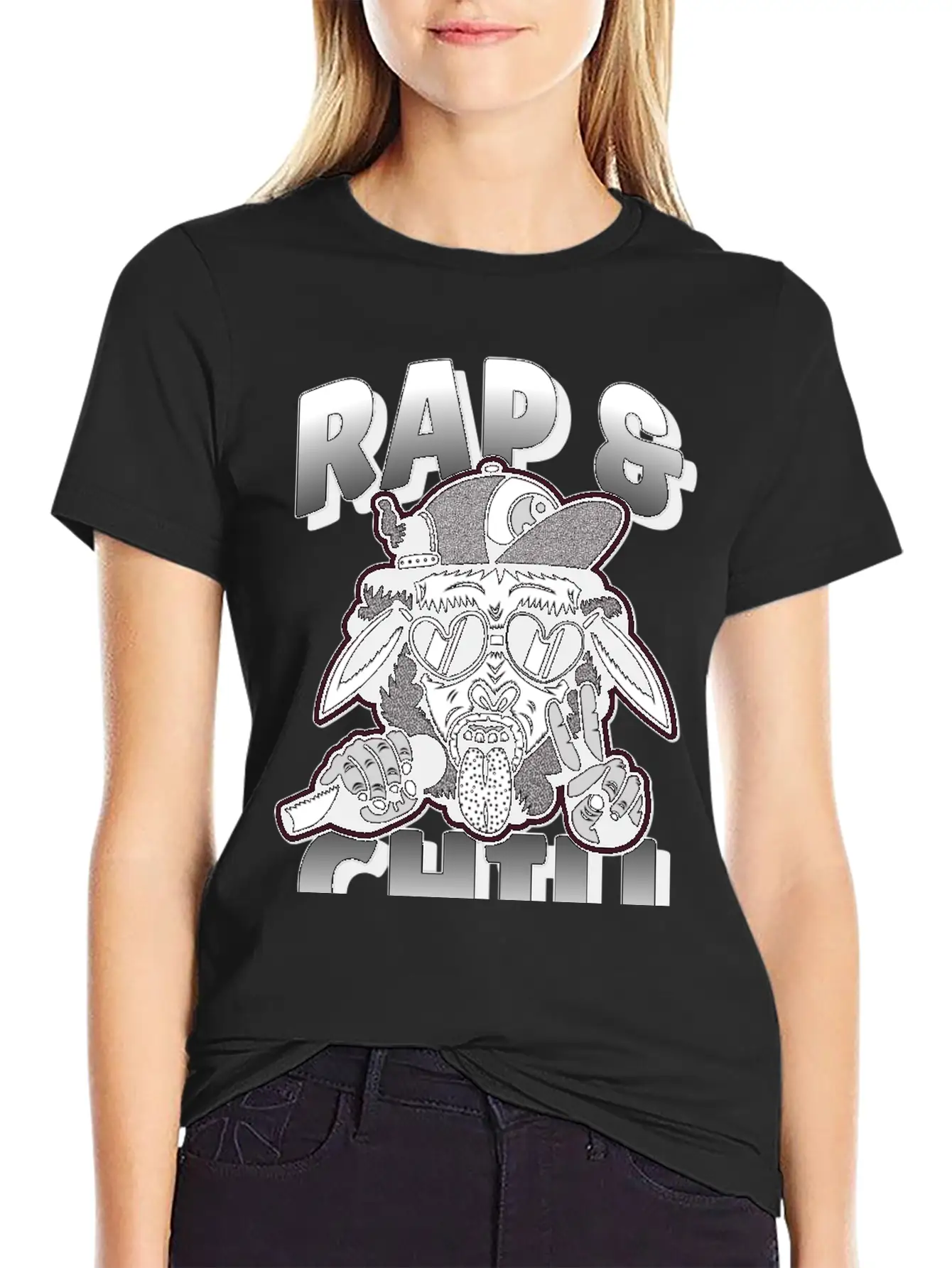Rap And Chill - Cool Rap Cow Unisex Short Sleeve Soft Cotton T-Shirt – Casual Everyday Wear