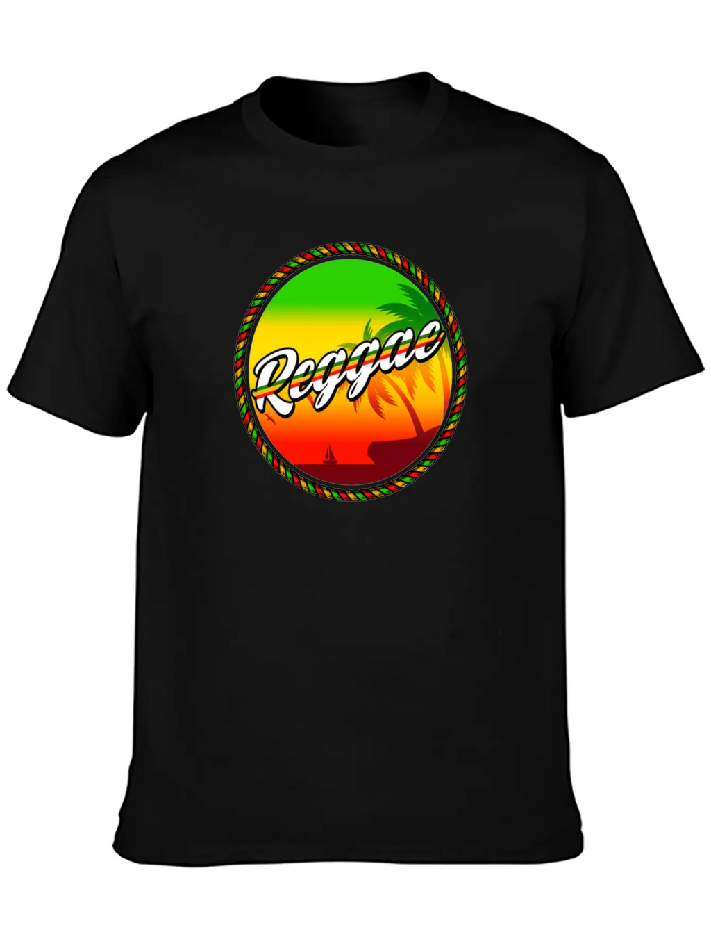 Rastafari Music Vibes Only Rasta Jamaika Reggae Unisex Short Sleeve Soft Cotton T-Shirt – Casual Everyday Wear