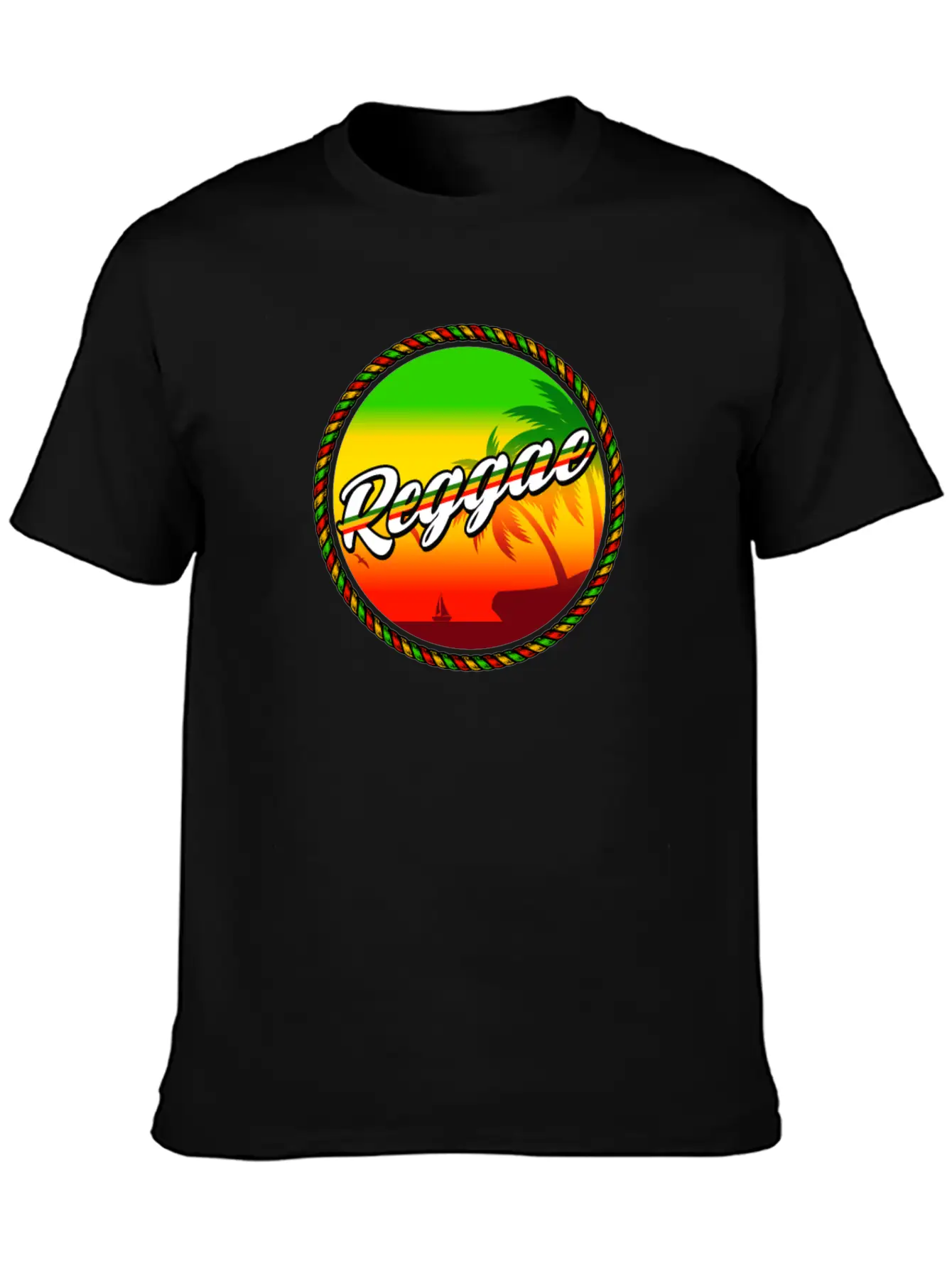 Rastafari Music Vibes Only Rasta Jamaika Reggae Unisex Short Sleeve Soft Cotton T-Shirt – Casual Everyday Wear