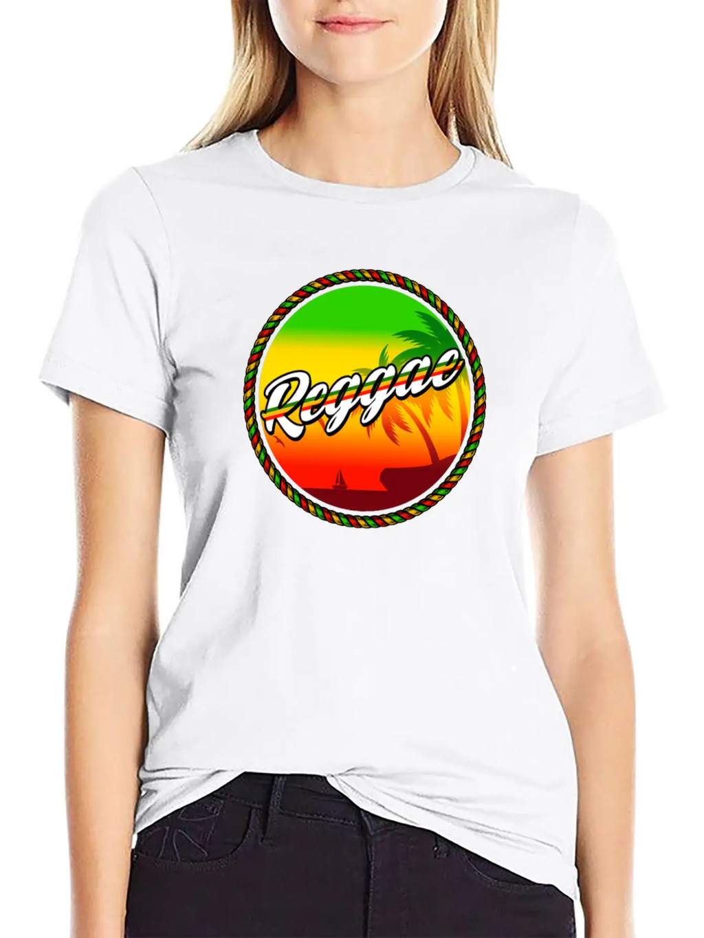 Rastafari Music Vibes Only Rasta Jamaika Reggae Unisex Short Sleeve Soft Cotton T-Shirt – Casual Everyday Wear