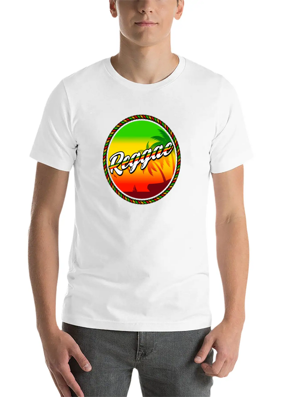 Rastafari Music Vibes Only Rasta Jamaika Reggae Unisex Short Sleeve Soft Cotton T-Shirt – Casual Everyday Wear