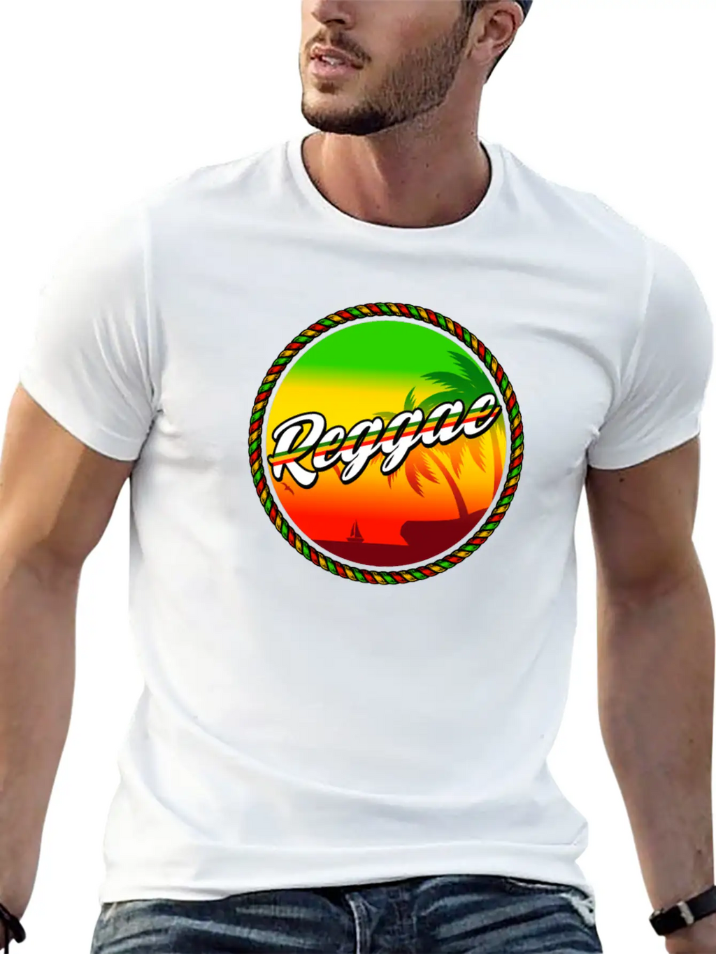 Rastafari Music Vibes Only Rasta Jamaika Reggae Unisex Short Sleeve Soft Cotton T-Shirt – Casual Everyday Wear
