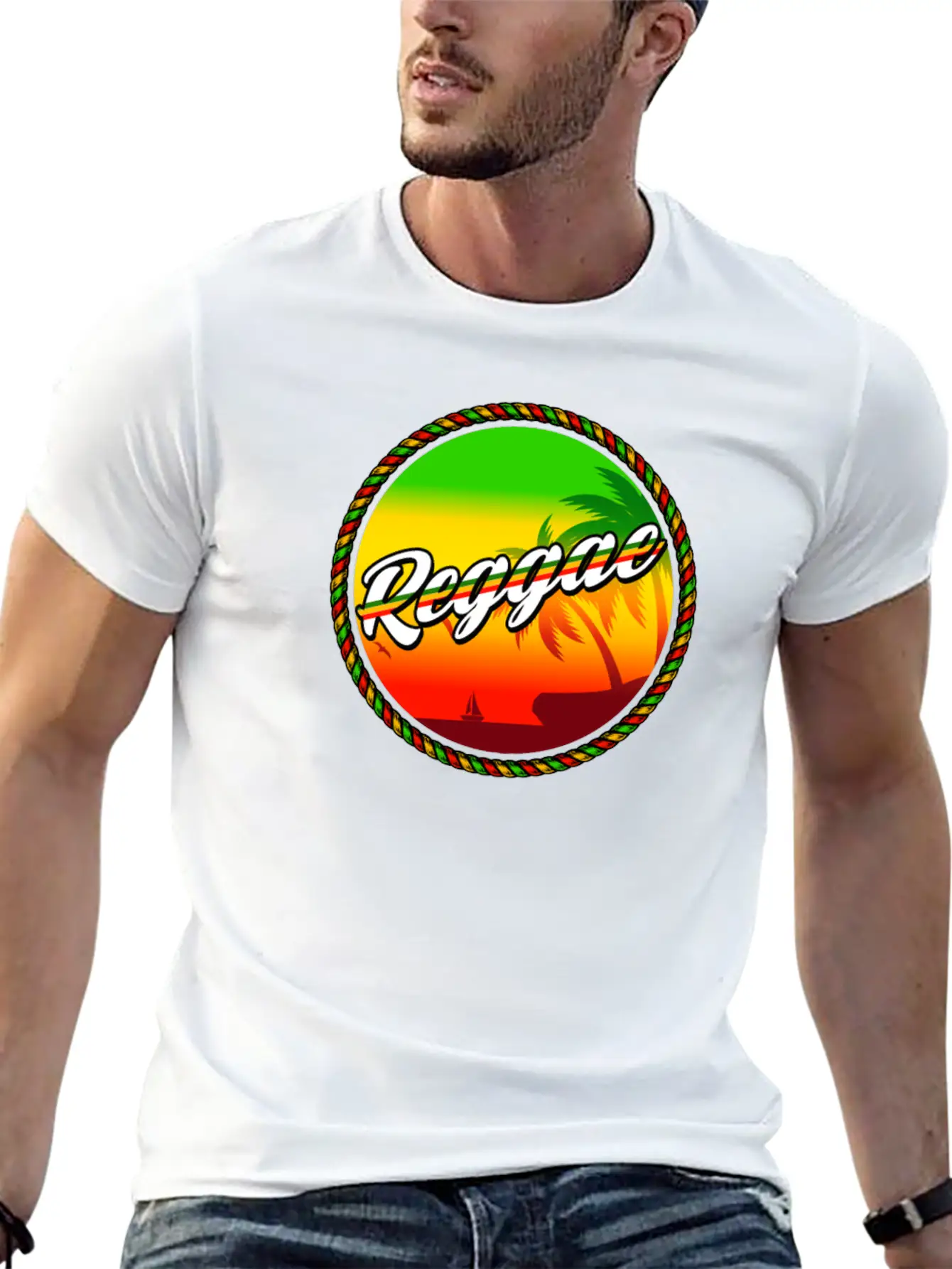 Rastafari Music Vibes Only Rasta Jamaika Reggae Unisex Short Sleeve Soft Cotton T-Shirt – Casual Everyday Wear