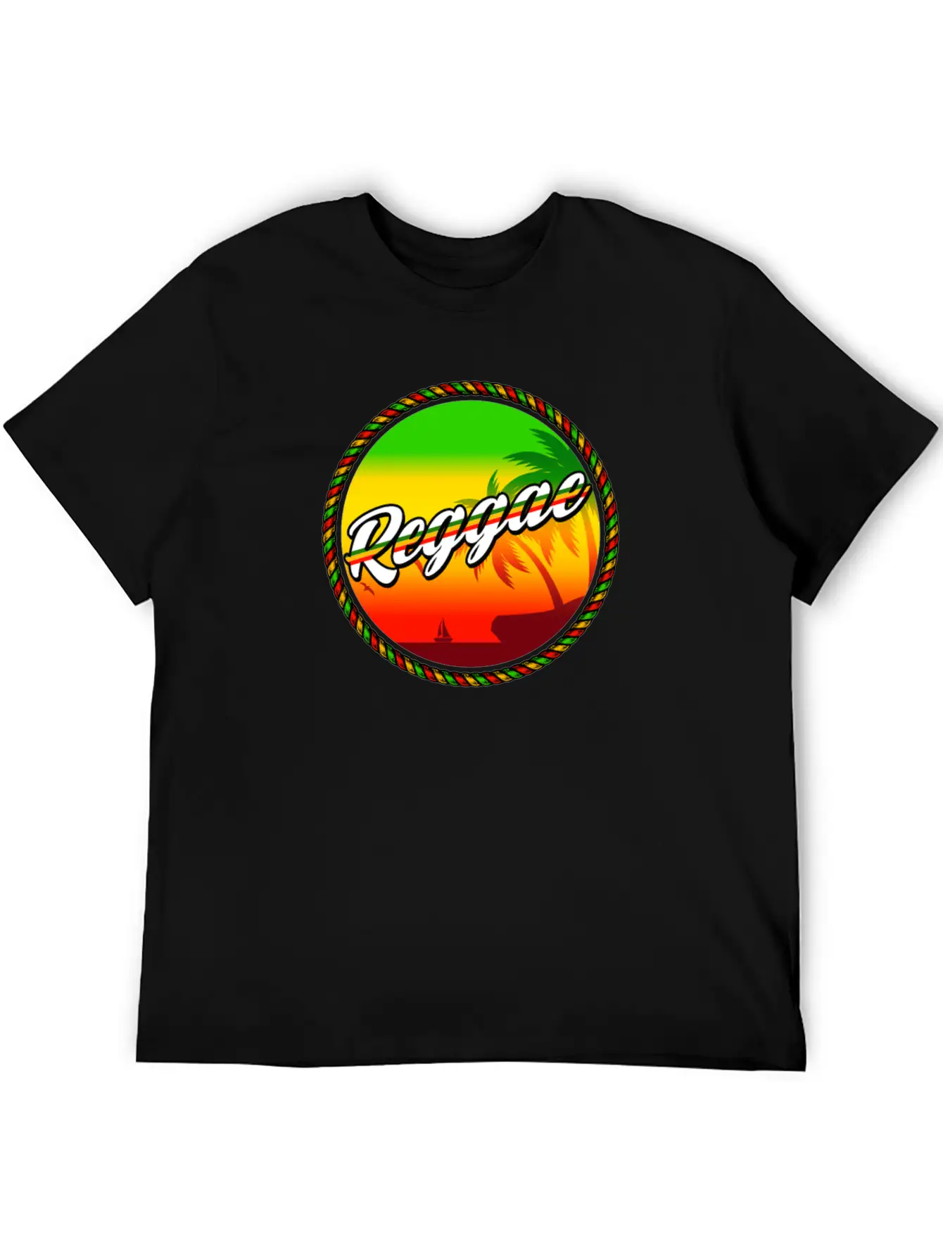 Rastafari Music Vibes Only Rasta Jamaika Reggae Unisex Short Sleeve Soft Cotton T-Shirt – Casual Everyday Wear