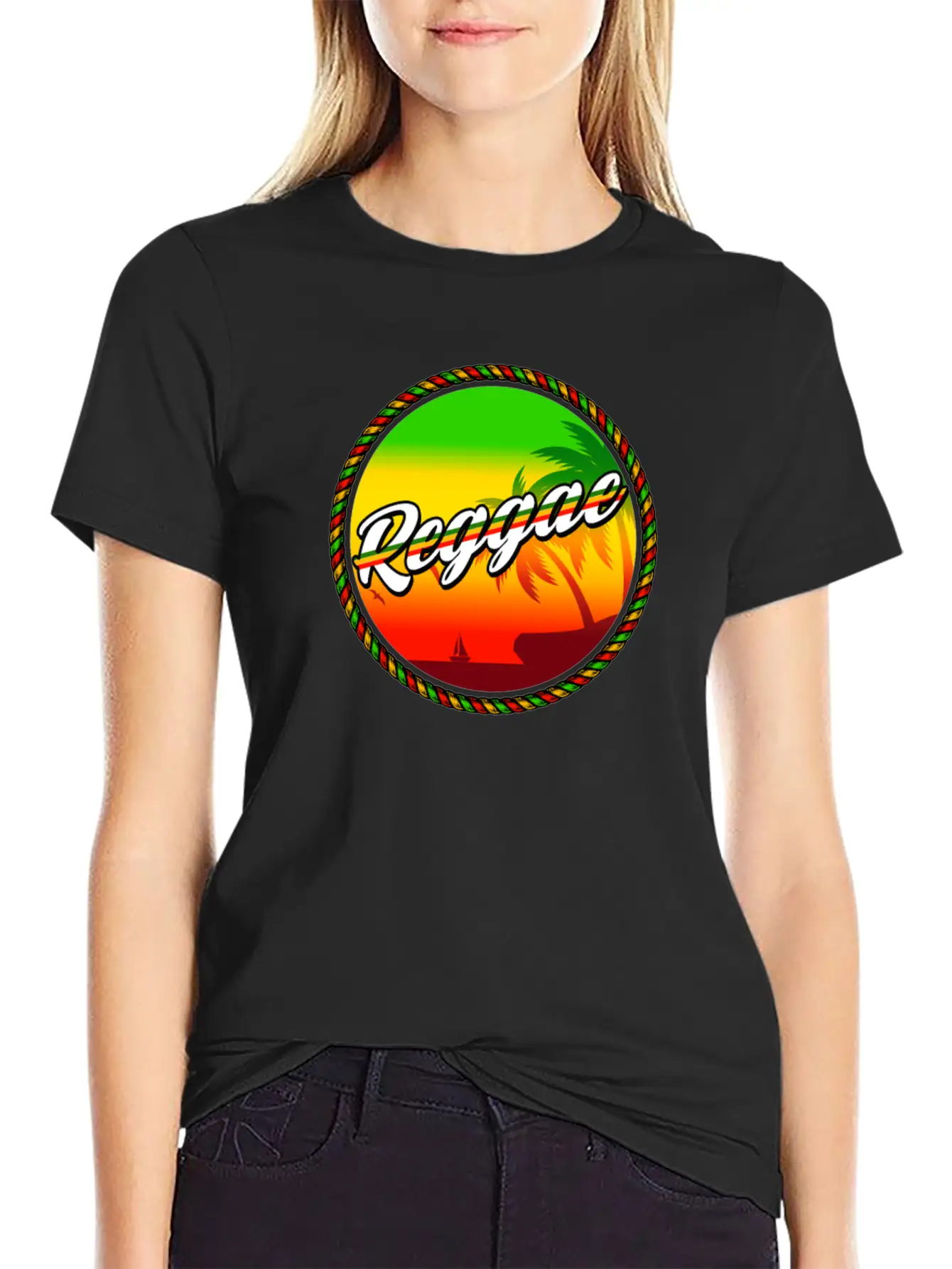 Rastafari Music Vibes Only Rasta Jamaika Reggae Unisex Short Sleeve Soft Cotton T-Shirt – Casual Everyday Wear