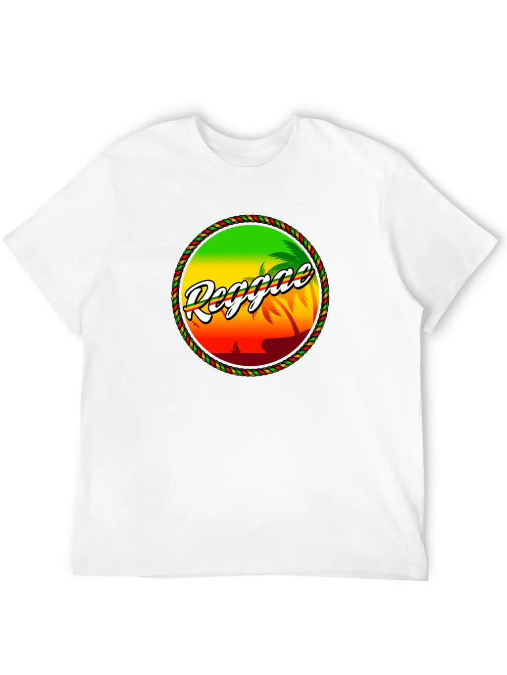 Rastafari Music Vibes Only Rasta Jamaika Reggae Unisex Short Sleeve Soft Cotton T-Shirt – Casual Everyday Wear