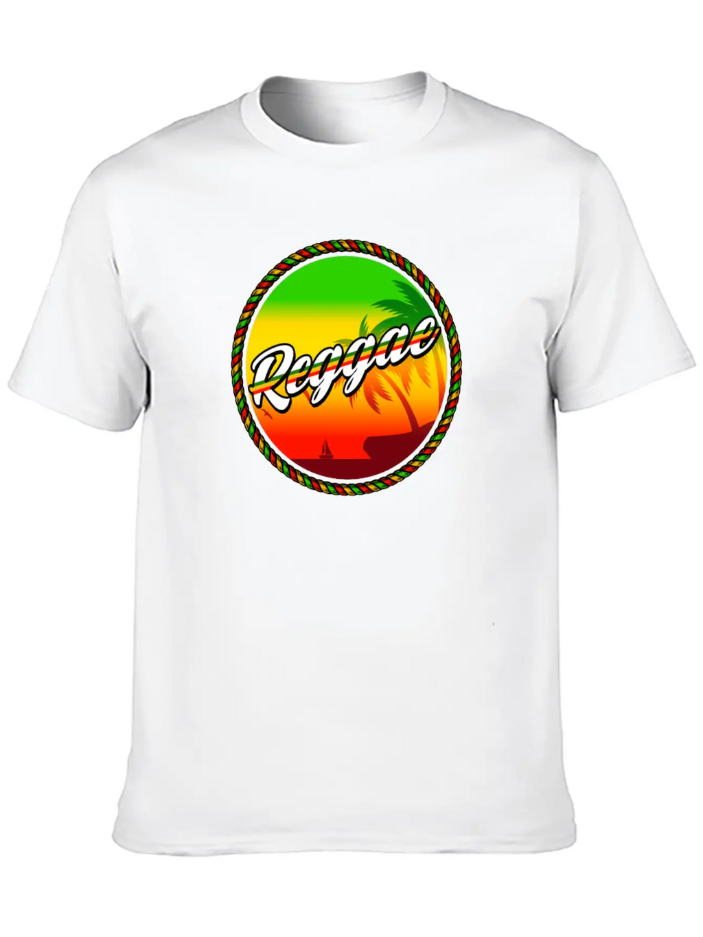 Rastafari Music Vibes Only Rasta Jamaika Reggae Unisex Short Sleeve Soft Cotton T-Shirt – Casual Everyday Wear