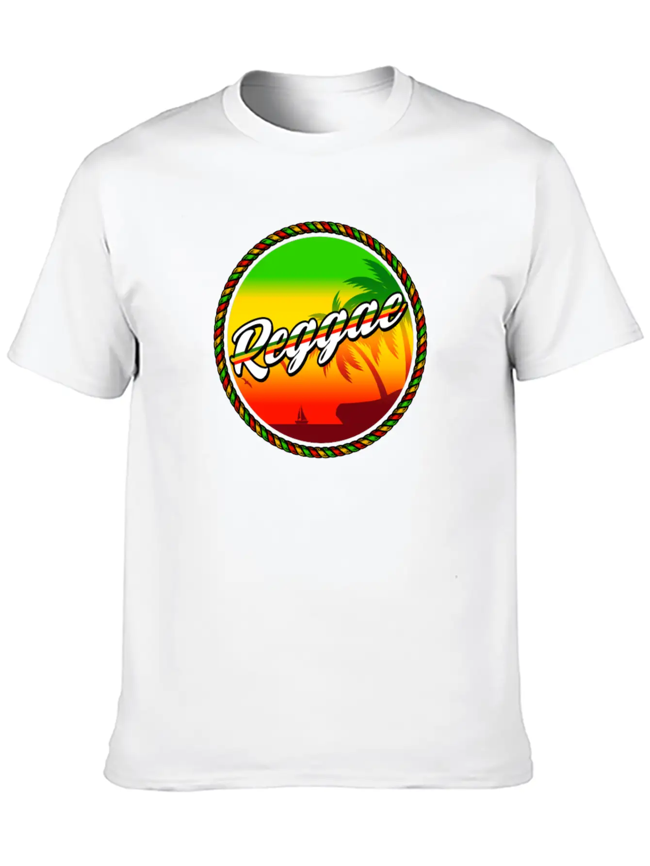 Rastafari Music Vibes Only Rasta Jamaika Reggae Unisex Short Sleeve Soft Cotton T-Shirt – Casual Everyday Wear