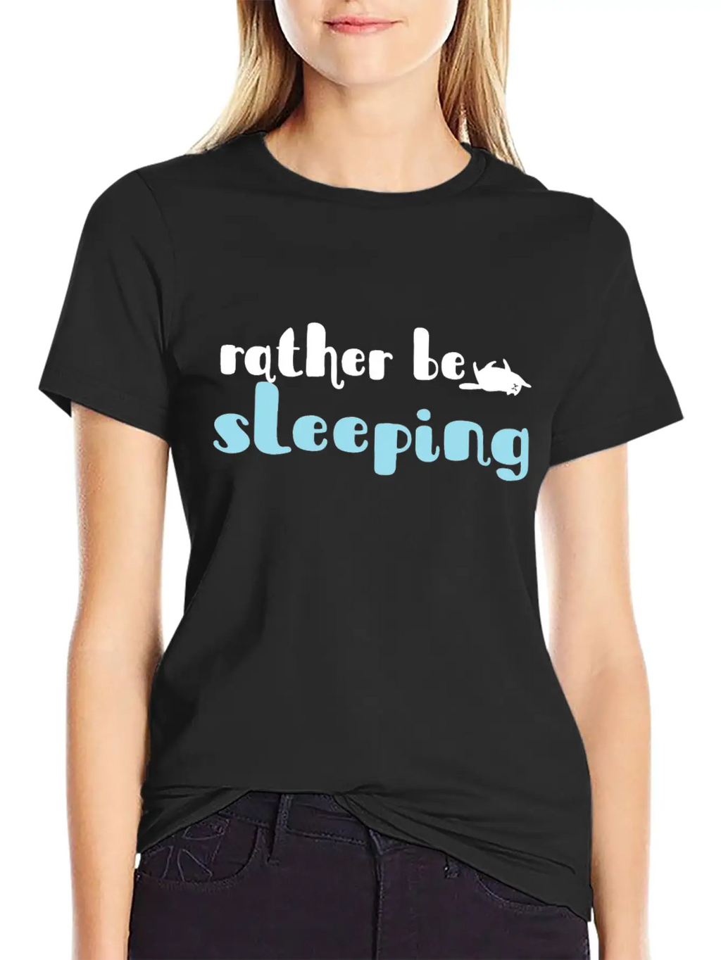 Rather Be Sleeping Cat Lover Gift Unisex Casual T-Shirt – Clean Design For Daily Comfort