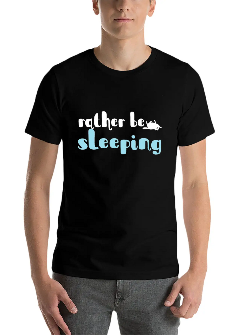 Rather Be Sleeping Cat Lover Gift Unisex Casual T-Shirt – Clean Design For Daily Comfort