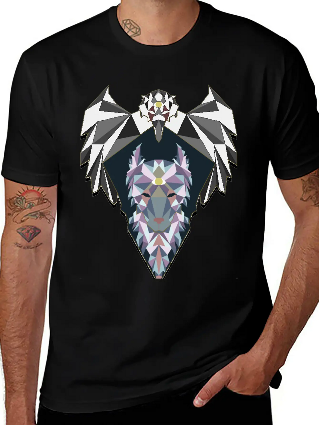 Raven And Wolf Unisex Casual T-Shirt – Clean Design For Daily Comfort