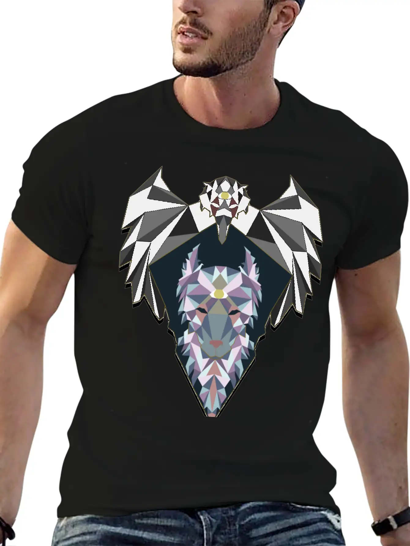 Raven And Wolf Unisex Casual T-Shirt – Clean Design For Daily Comfort