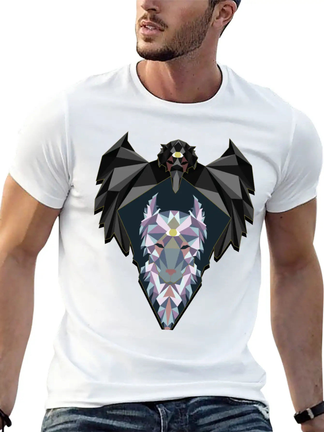 Raven And Wolf Unisex Casual T-Shirt – Clean Design For Daily Comfort