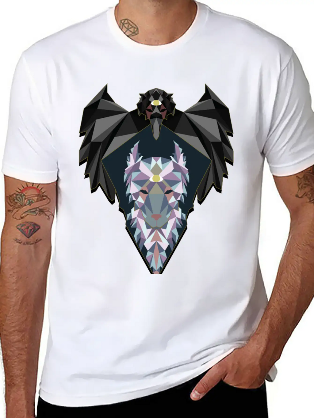 Raven And Wolf Unisex Casual T-Shirt – Clean Design For Daily Comfort