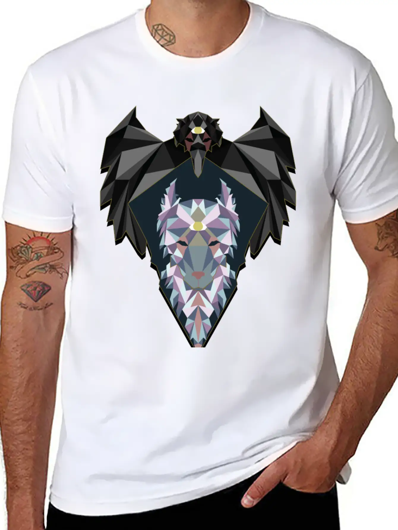 Raven And Wolf Unisex Casual T-Shirt – Clean Design For Daily Comfort