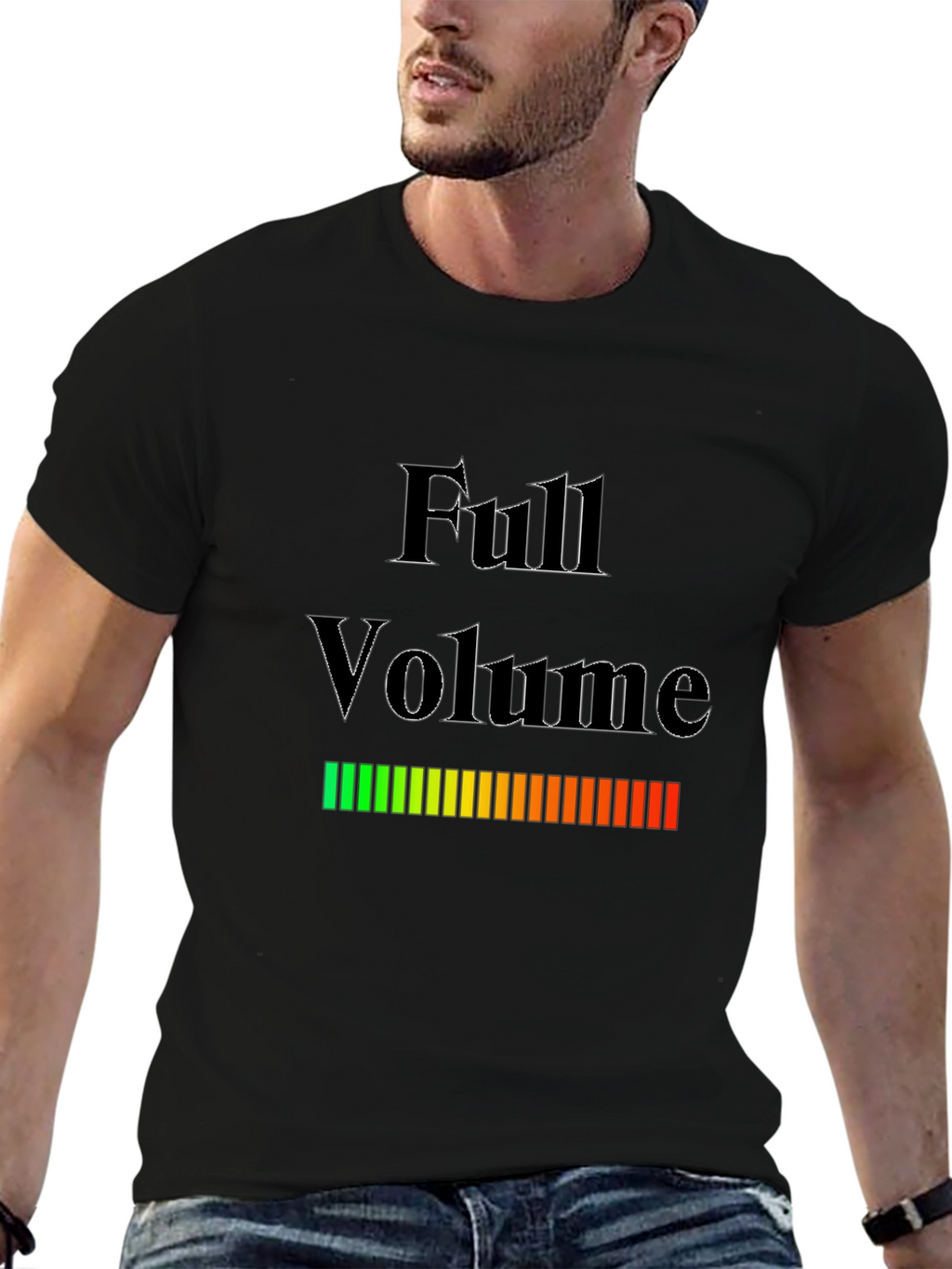 Full Volume Graphic T-Shirt - Black