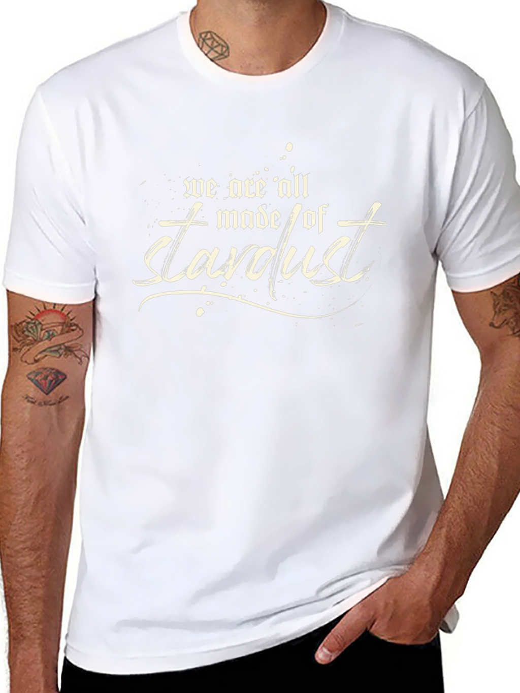 Stardust Graphic Print Black T-Shirt