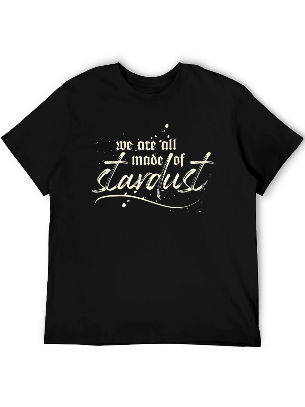 Stardust Graphic Print Black T-Shirt