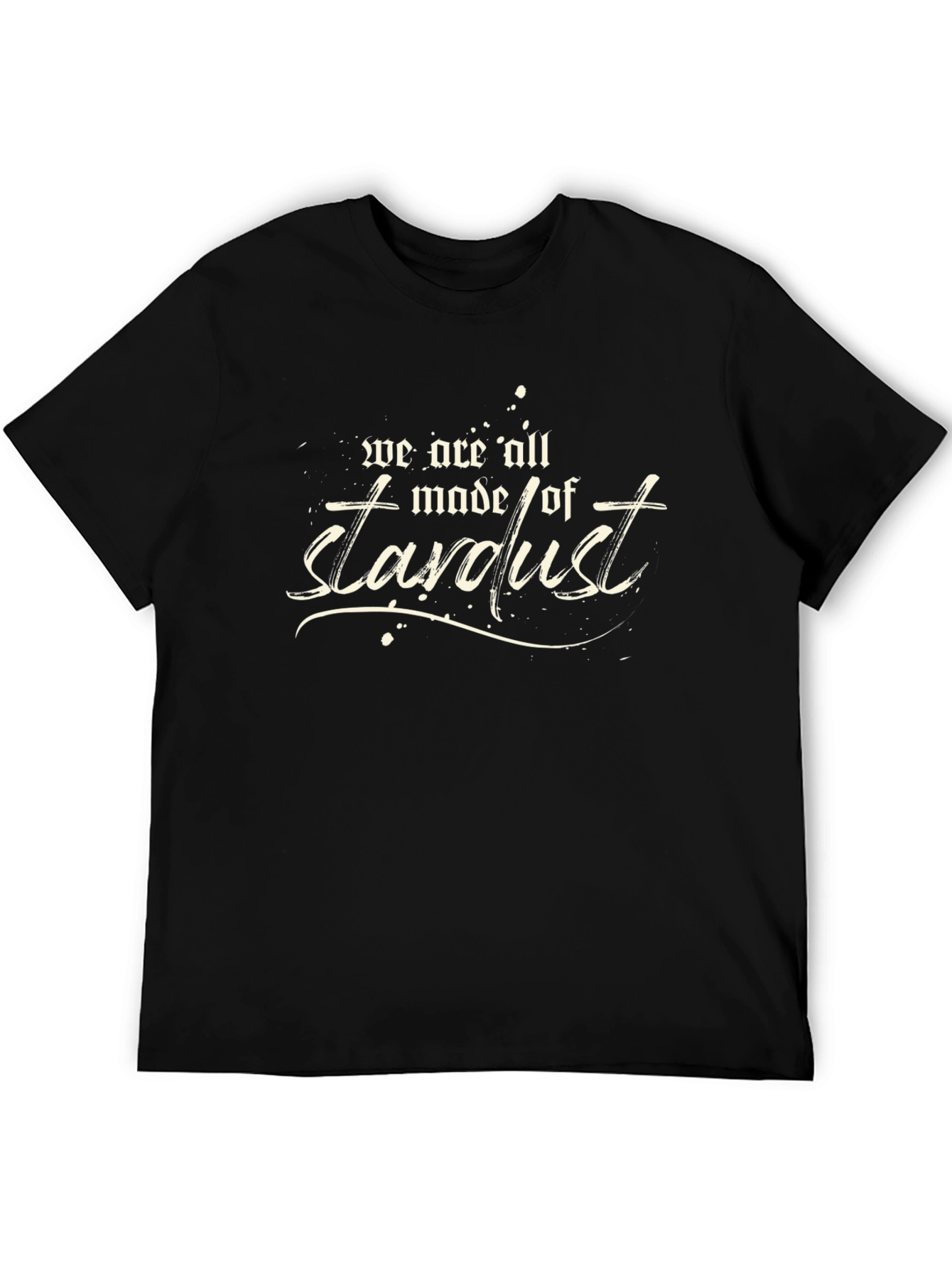 Stardust Graphic Print Black T-Shirt