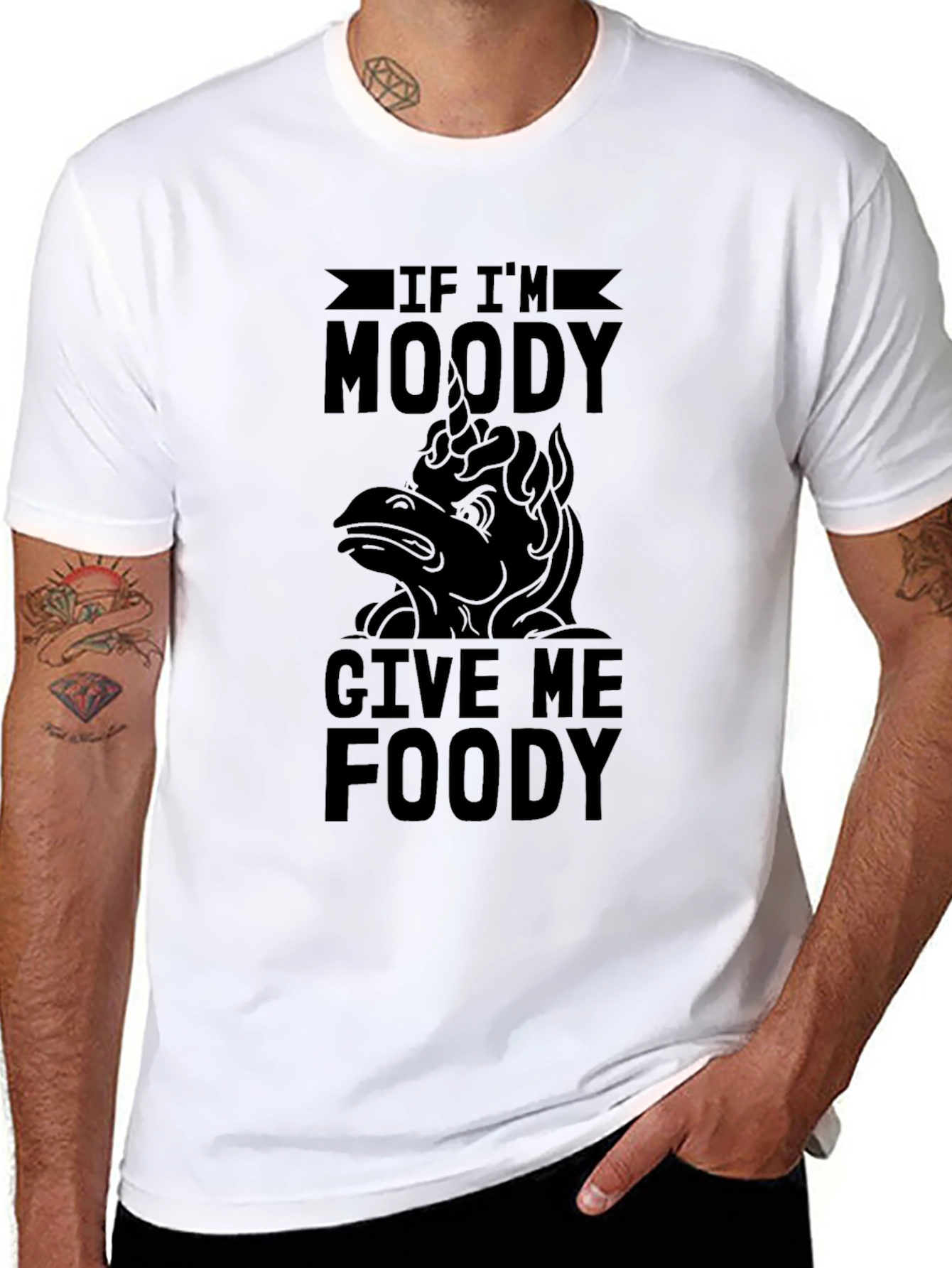 Moody Unicorn Funny Graphic T-Shirt