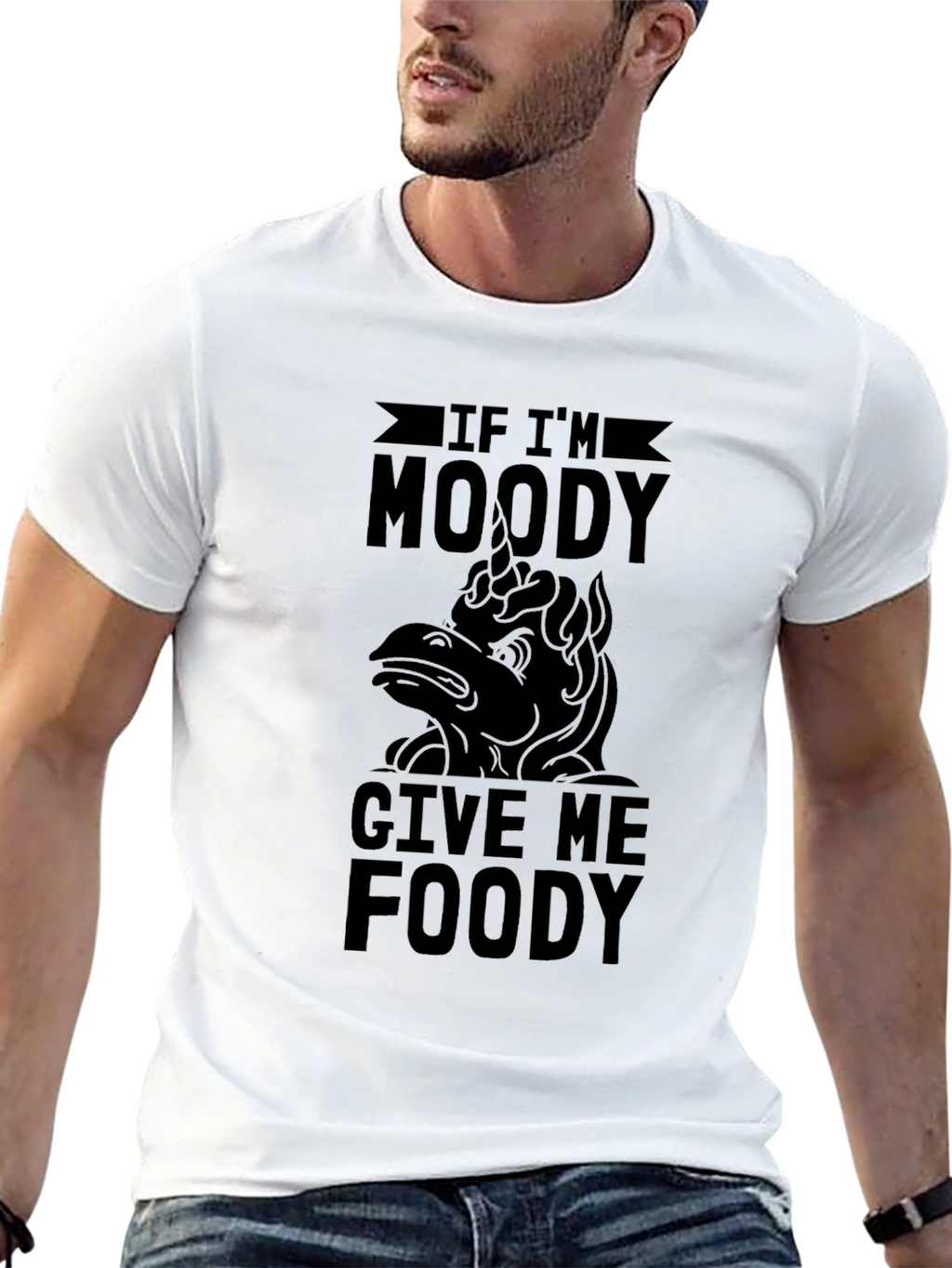 Moody Unicorn Funny Graphic T-Shirt