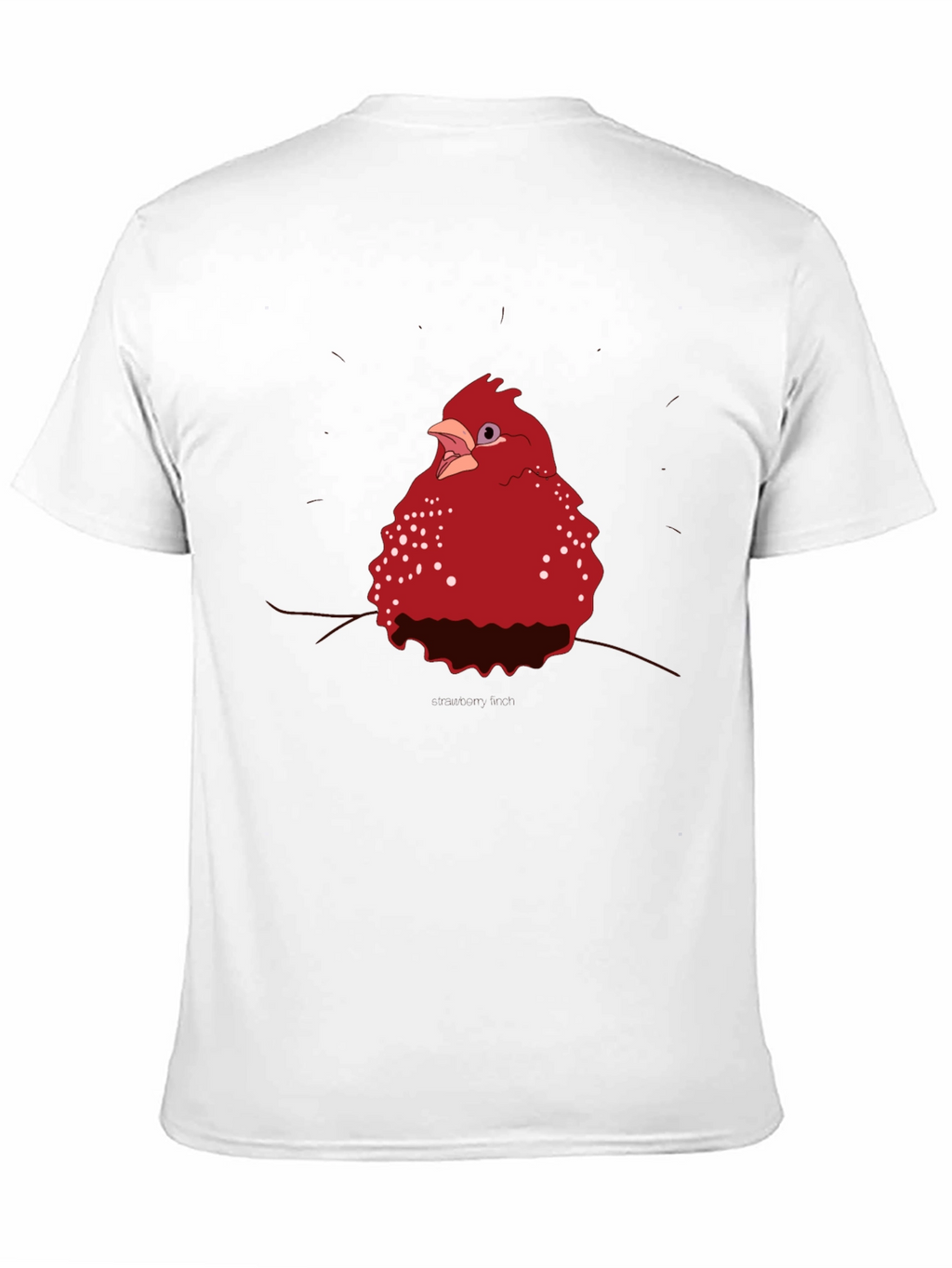 Red Bird Graphic Tee - Casual Black T-Shirt