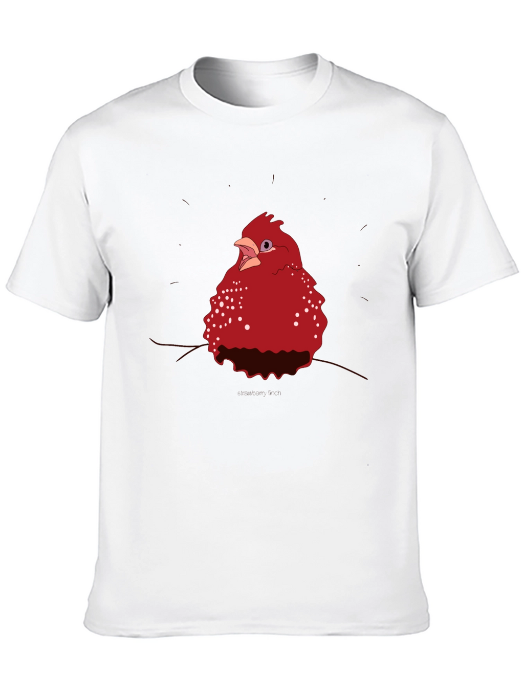 Red Bird Graphic Tee - Casual Black T-Shirt