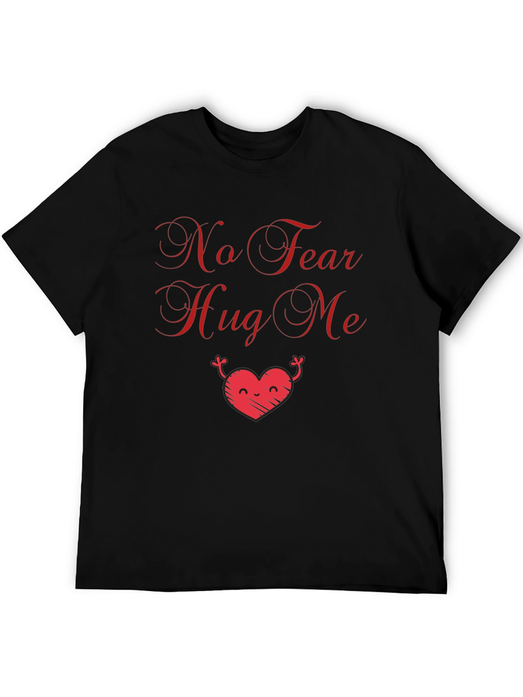 No Fear Hug Me Graphic Tee - Black