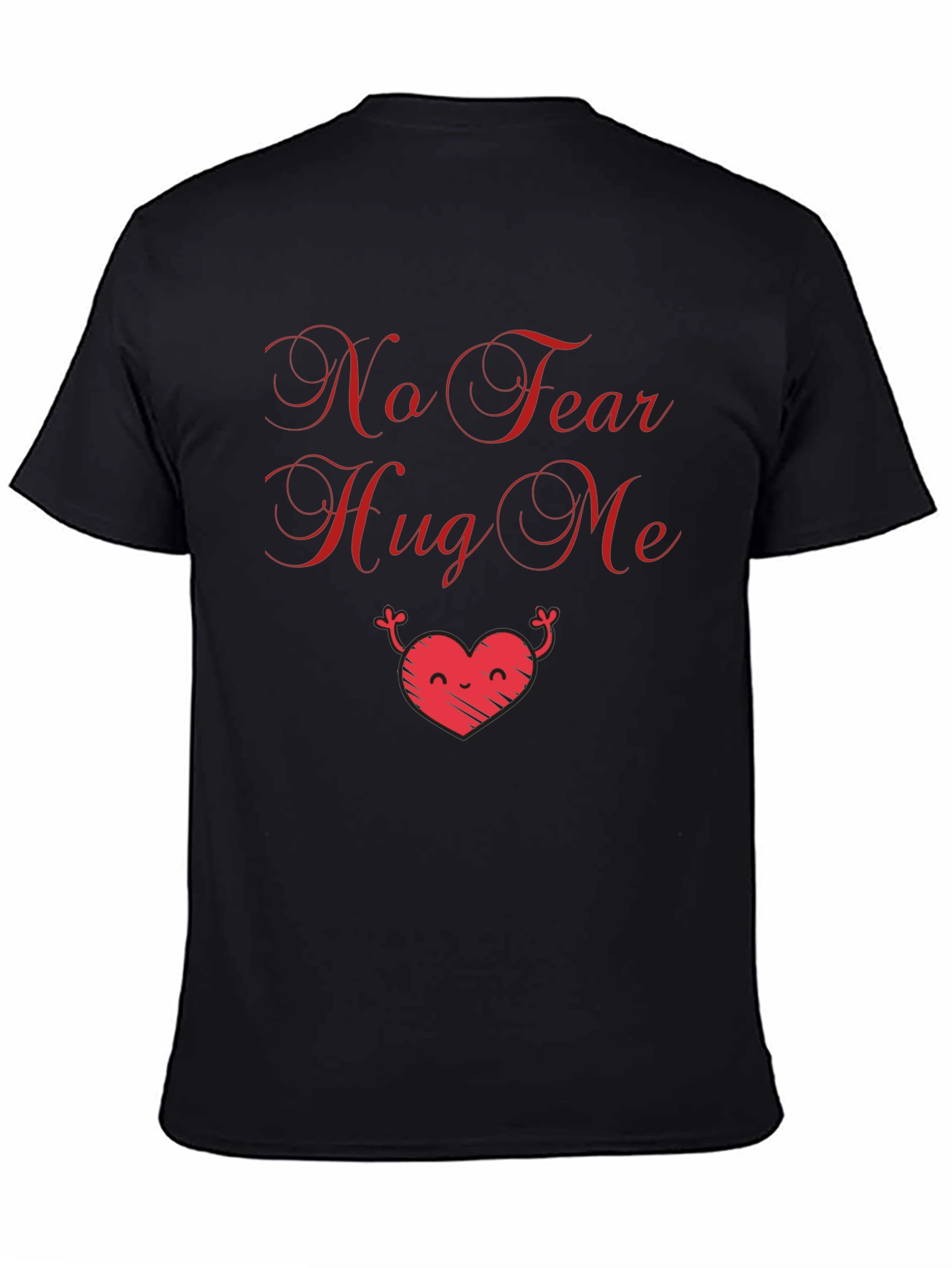 No Fear Hug Me Graphic Tee - Black