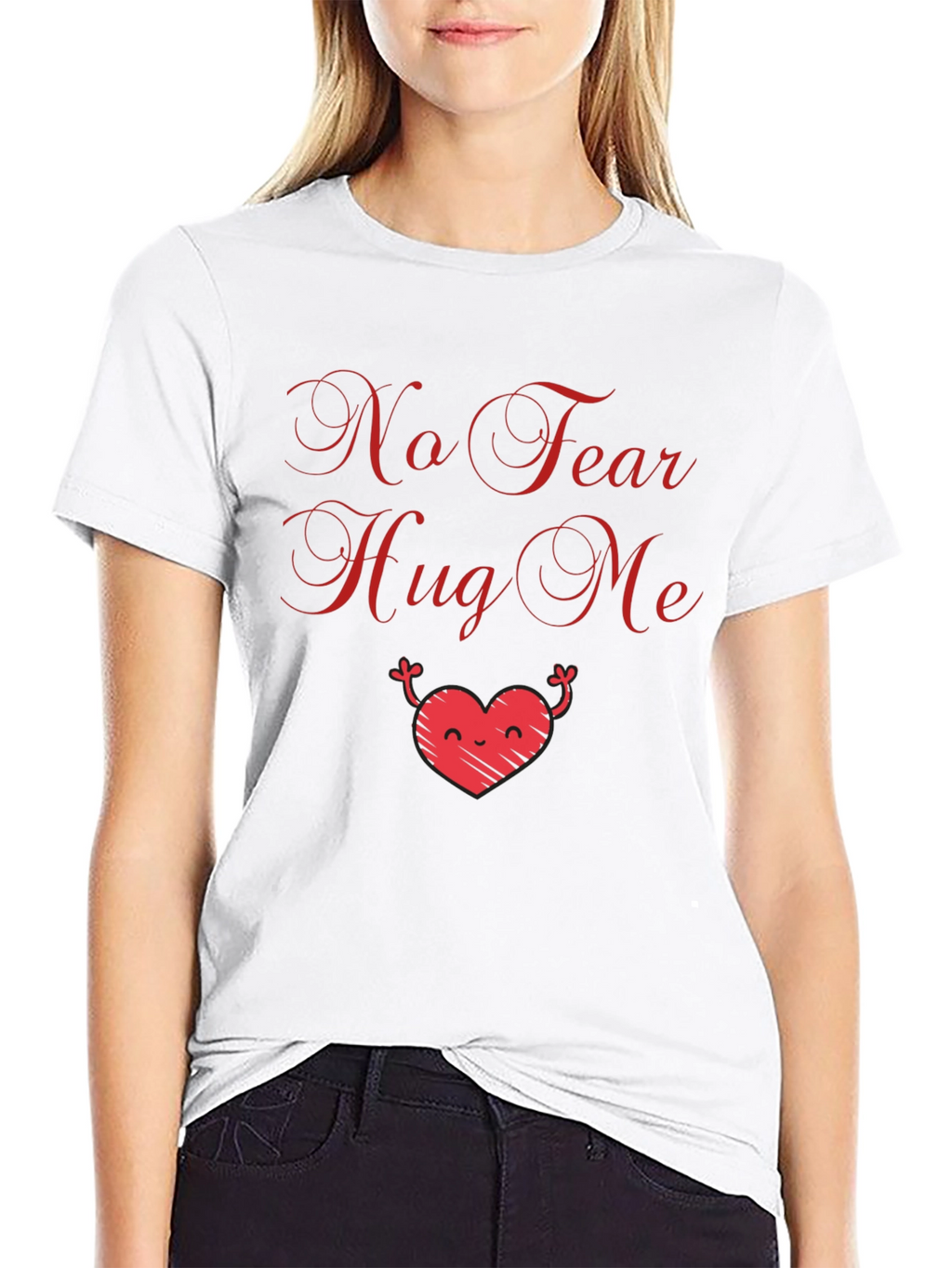 No Fear Hug Me Graphic Tee - Black