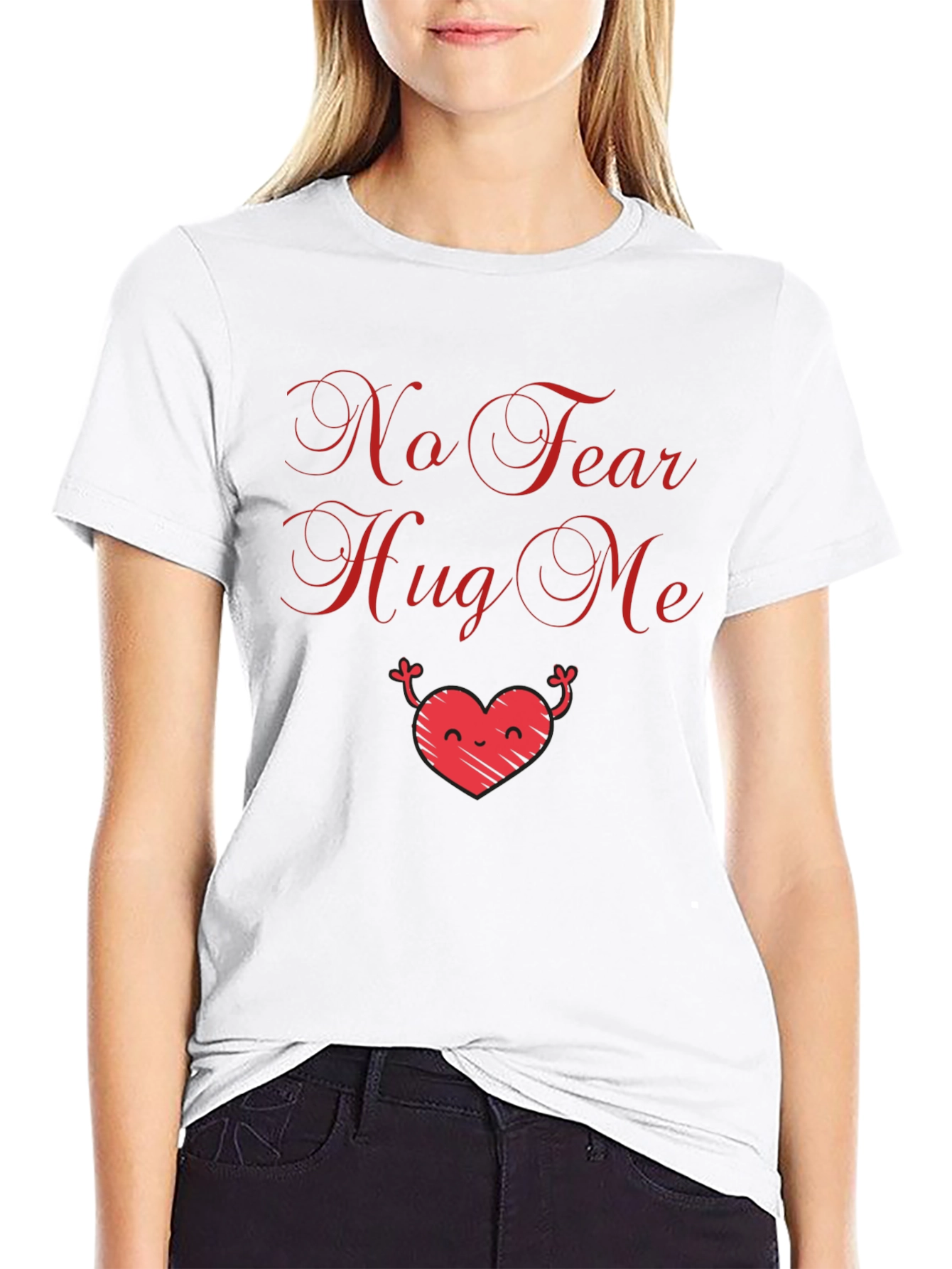 No Fear Hug Me Graphic Tee - Black
