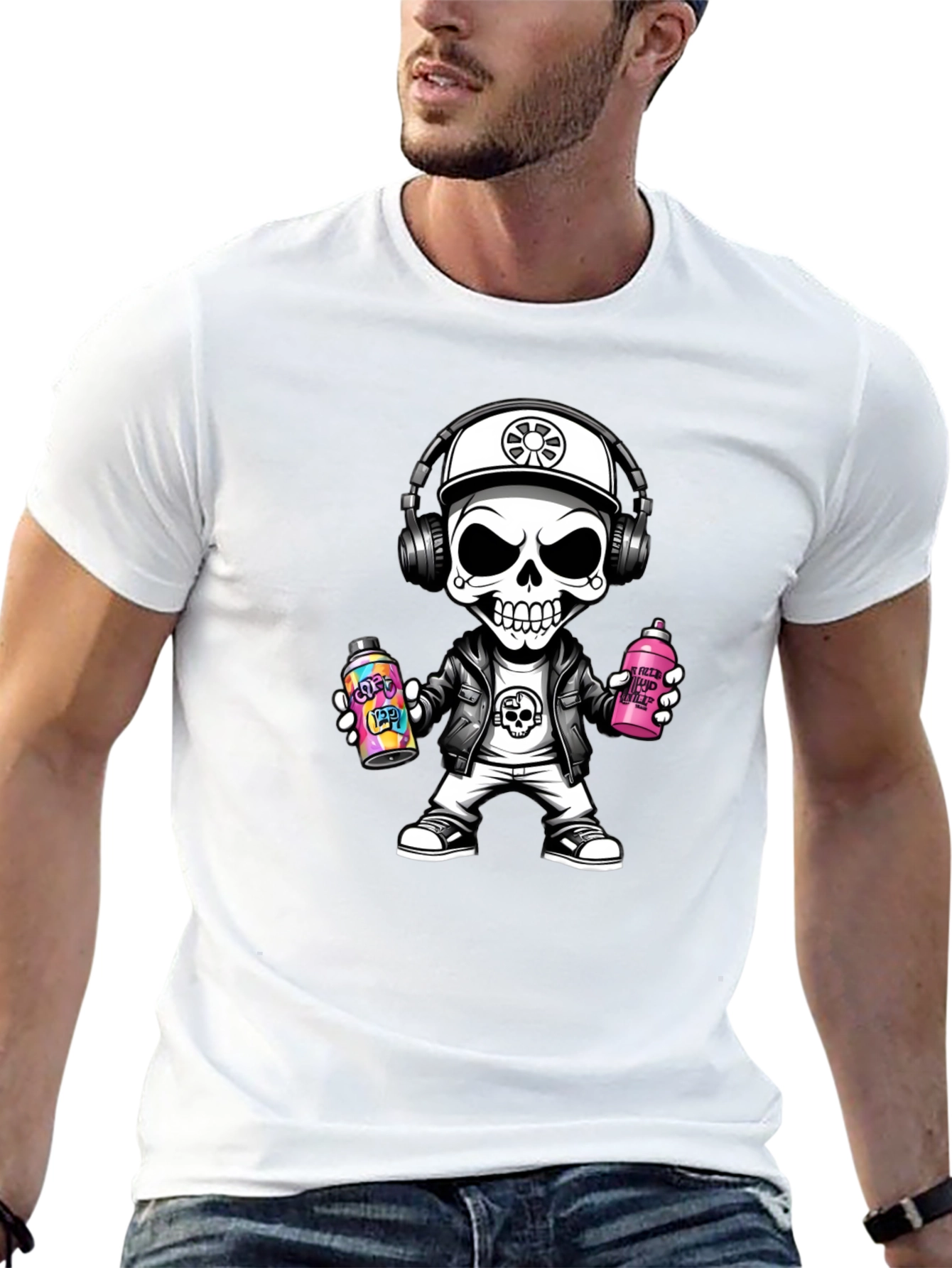 Skull Graffiti Artist T-Shirt - Street Style