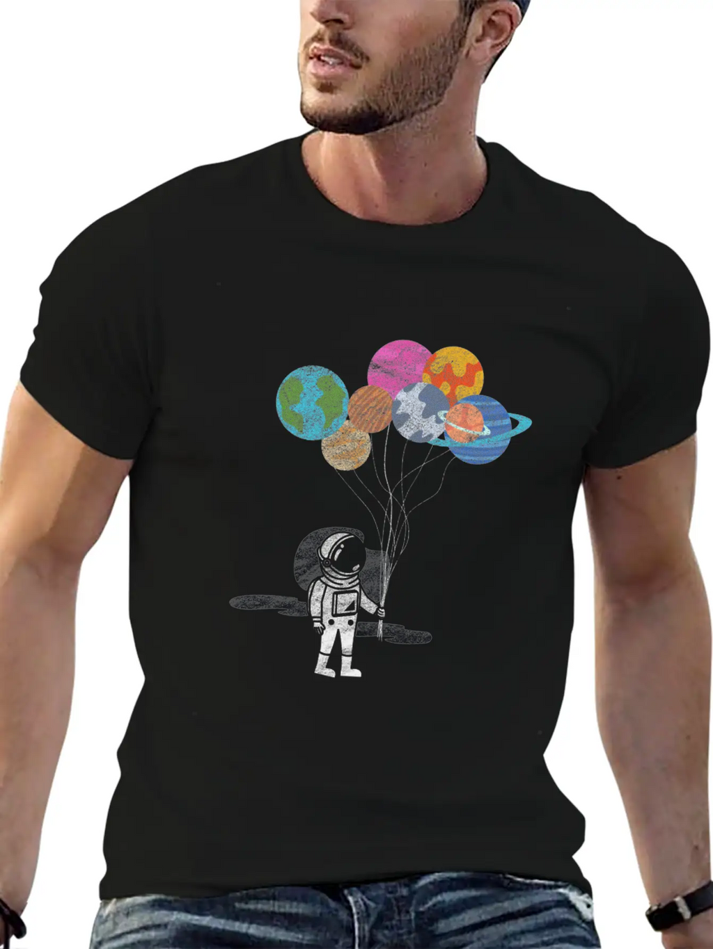 Reach Planets Unisex Short Sleeve Soft Cotton T-Shirt – Casual Everyday Wear