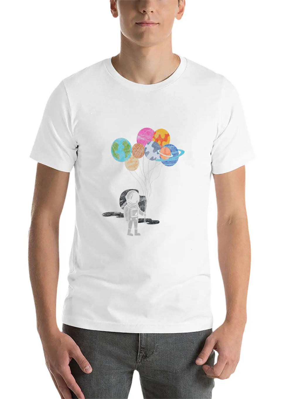 Reach Planets Unisex Short Sleeve Soft Cotton T-Shirt – Casual Everyday Wear
