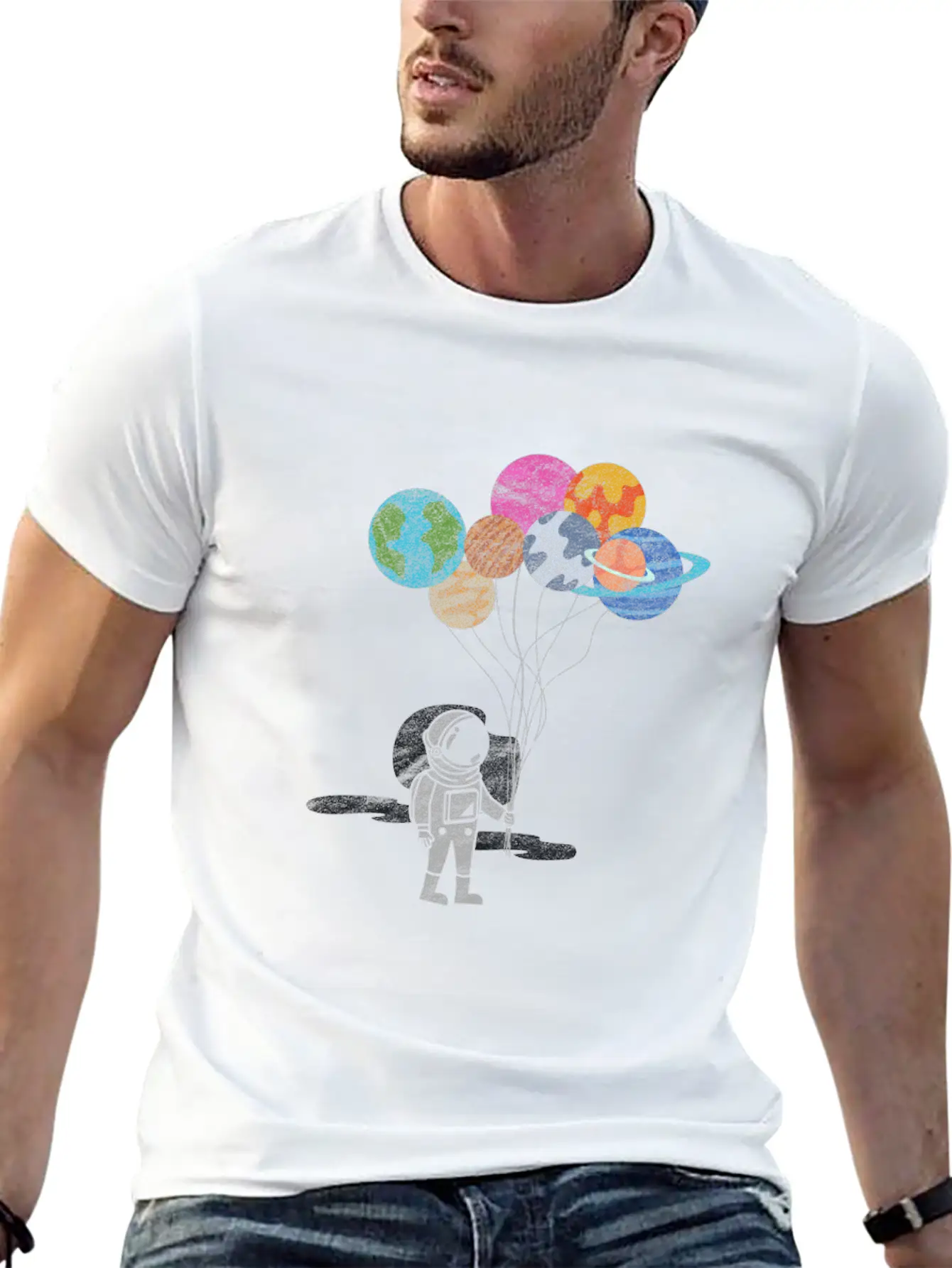 Reach Planets Unisex Short Sleeve Soft Cotton T-Shirt – Casual Everyday Wear