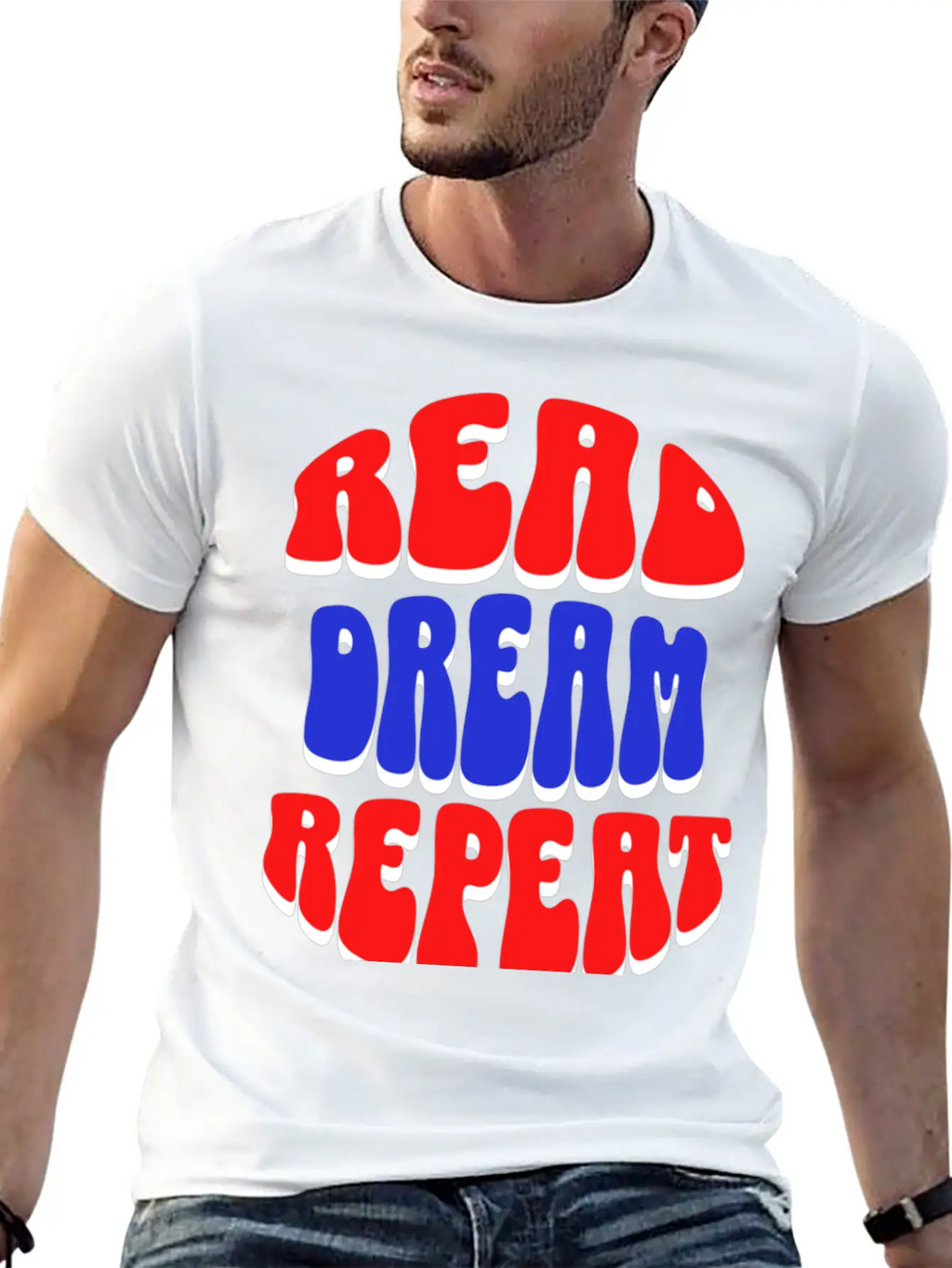 READ DREAM REPEAT Stylish Everyday T-Shirt – Unisex Basic Cotton Tee
