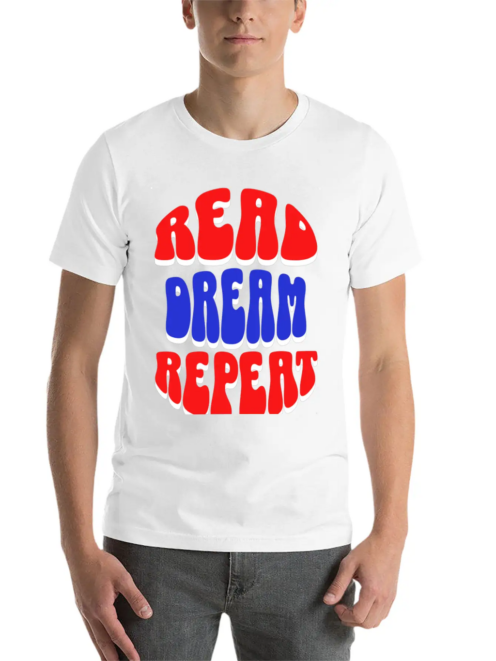 READ DREAM REPEAT Stylish Everyday T-Shirt – Unisex Basic Cotton Tee