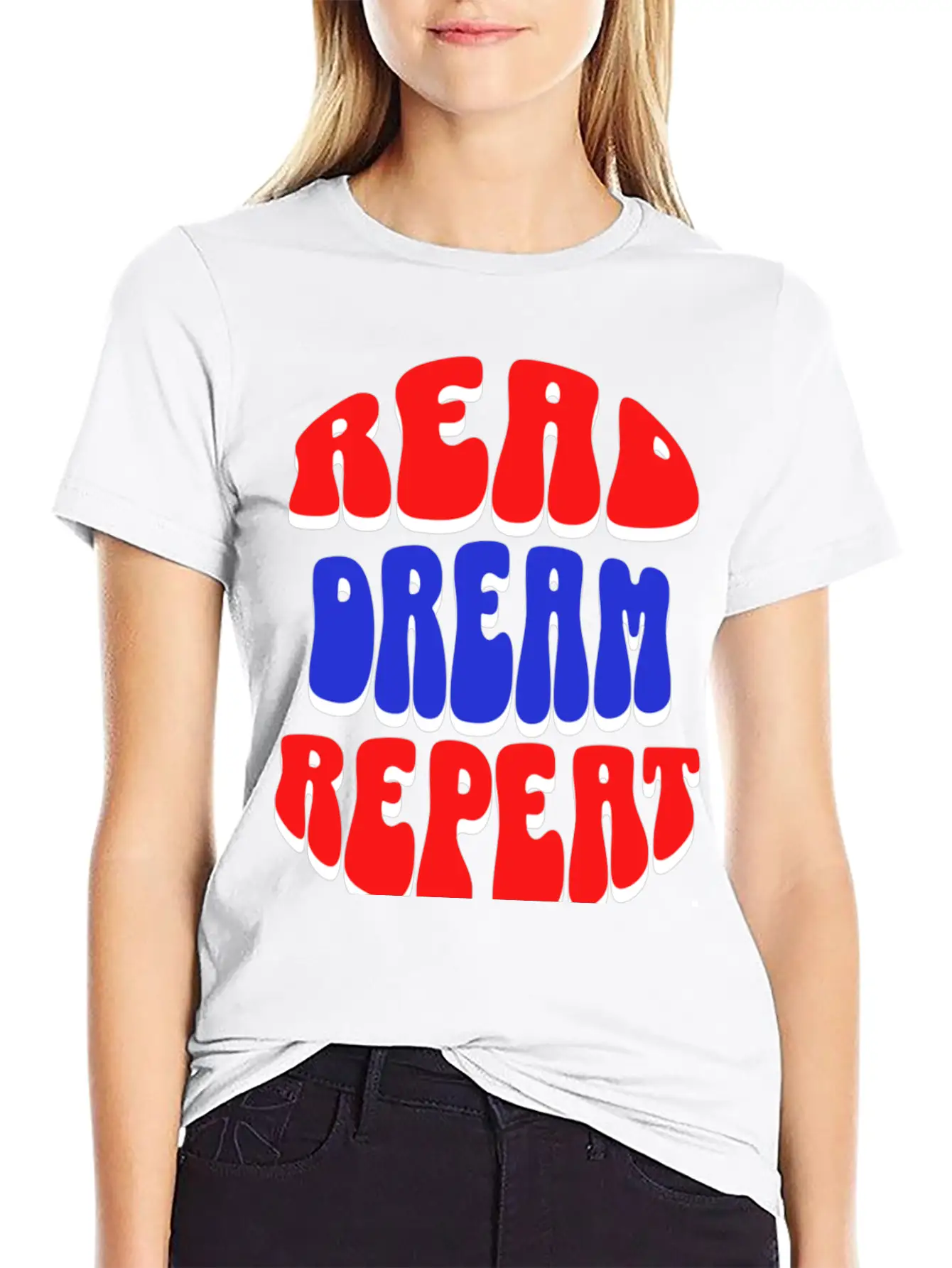 READ DREAM REPEAT Stylish Everyday T-Shirt – Unisex Basic Cotton Tee