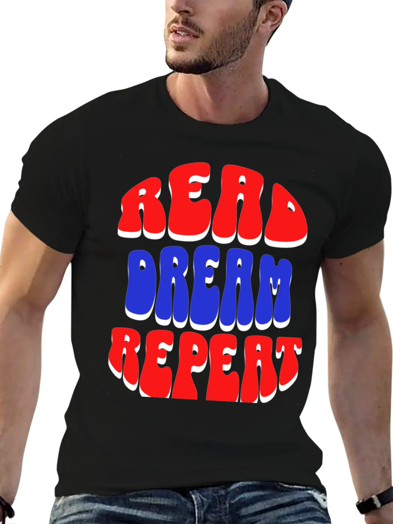 READ DREAM REPEAT Stylish Everyday T-Shirt – Unisex Basic Cotton Tee