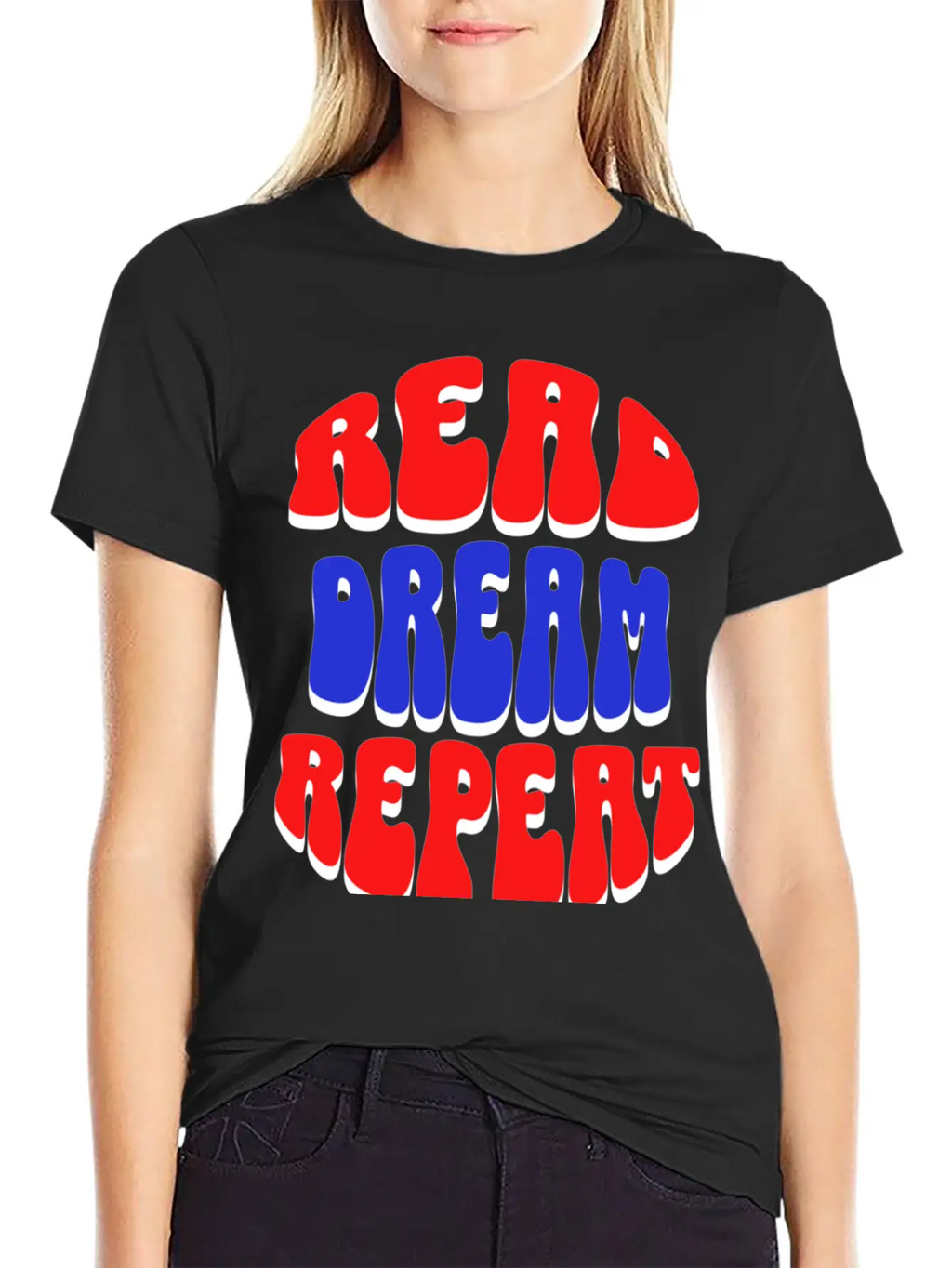 READ DREAM REPEAT Stylish Everyday T-Shirt – Unisex Basic Cotton Tee