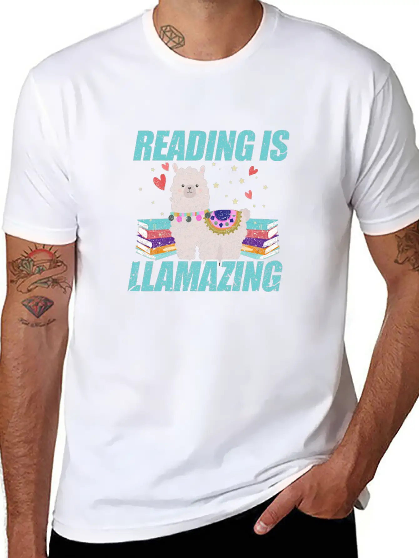 Reading Is Llamazing Breathable Soft Cotton T-Shirt – Timeless Casual Look