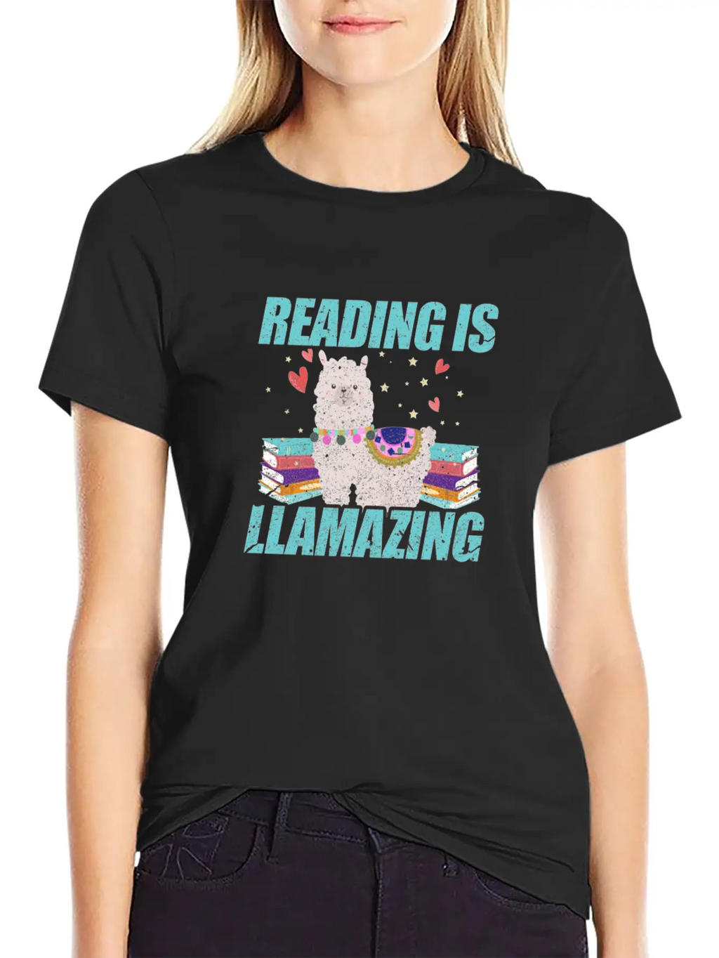 Reading Is Llamazing Breathable Soft Cotton T-Shirt – Timeless Casual Look