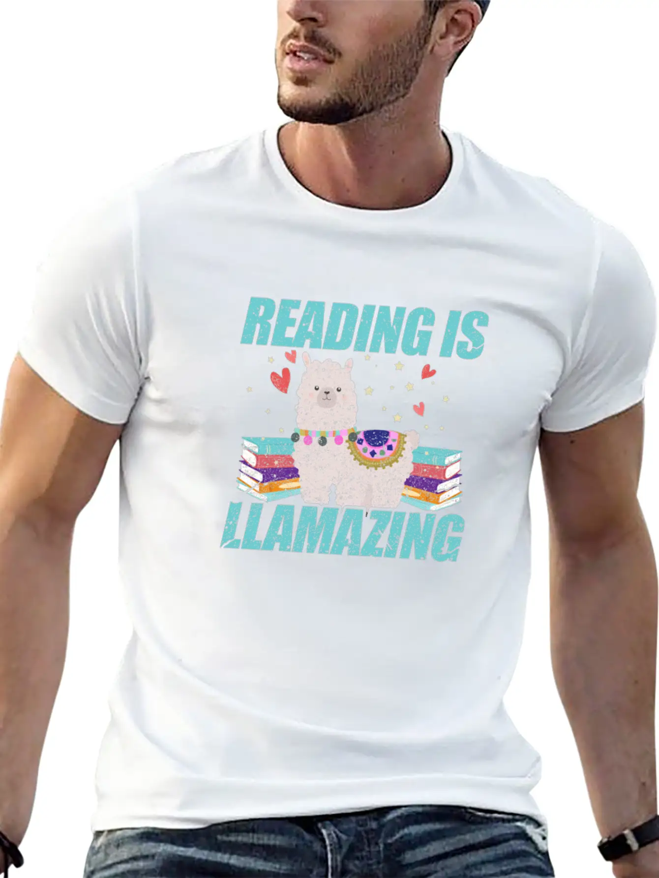Reading Is Llamazing Breathable Soft Cotton T-Shirt – Timeless Casual Look