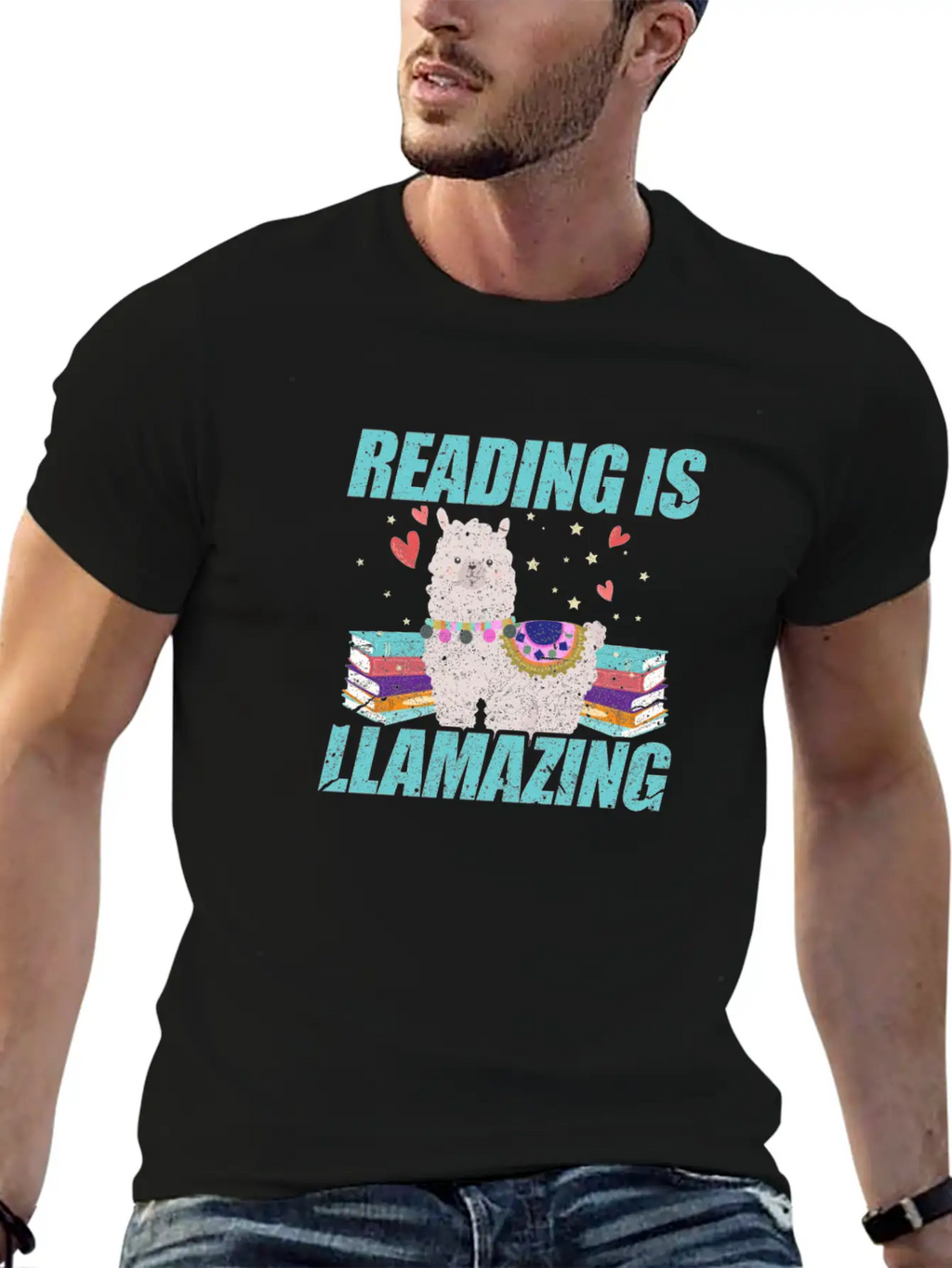 Reading Is Llamazing Breathable Soft Cotton T-Shirt – Timeless Casual Look