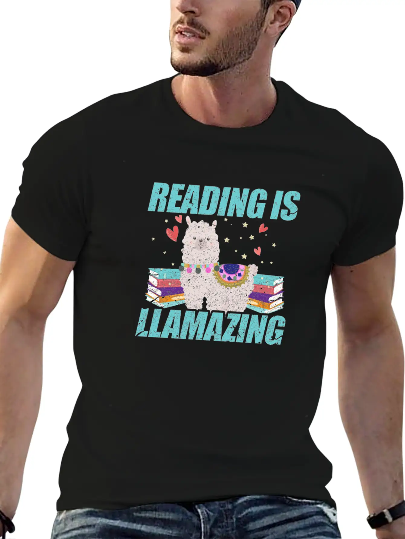 Reading Is Llamazing Breathable Soft Cotton T-Shirt – Timeless Casual Look
