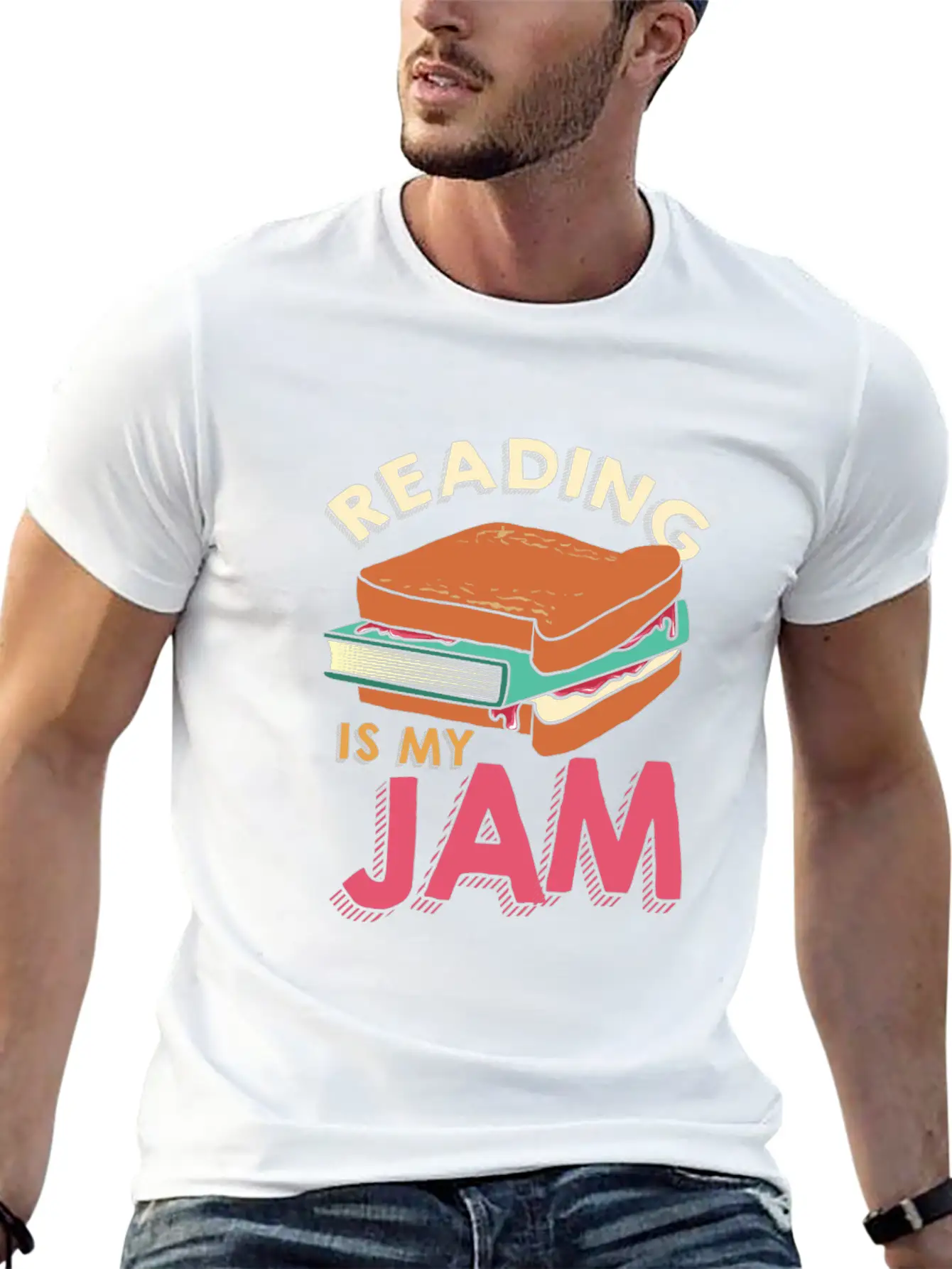 Reading - Reading Is My Jam Unisex Casual T-Shirt – Clean Design For Daily Comfort