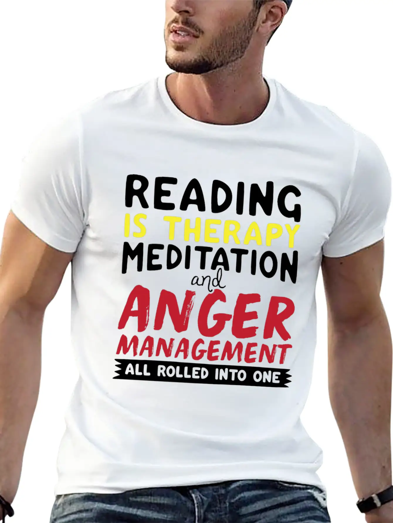 Reading Unisex Short Sleeve Soft Cotton T-Shirt – Casual Everyday Wear